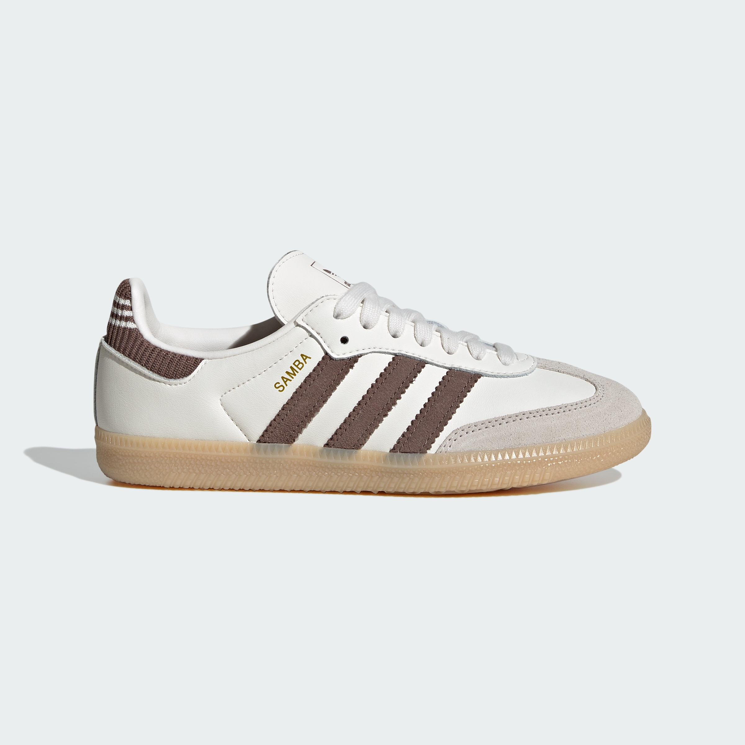 adidas SAMBA OG SHOES - Cloud White / Earth Strata / Gum - View 3