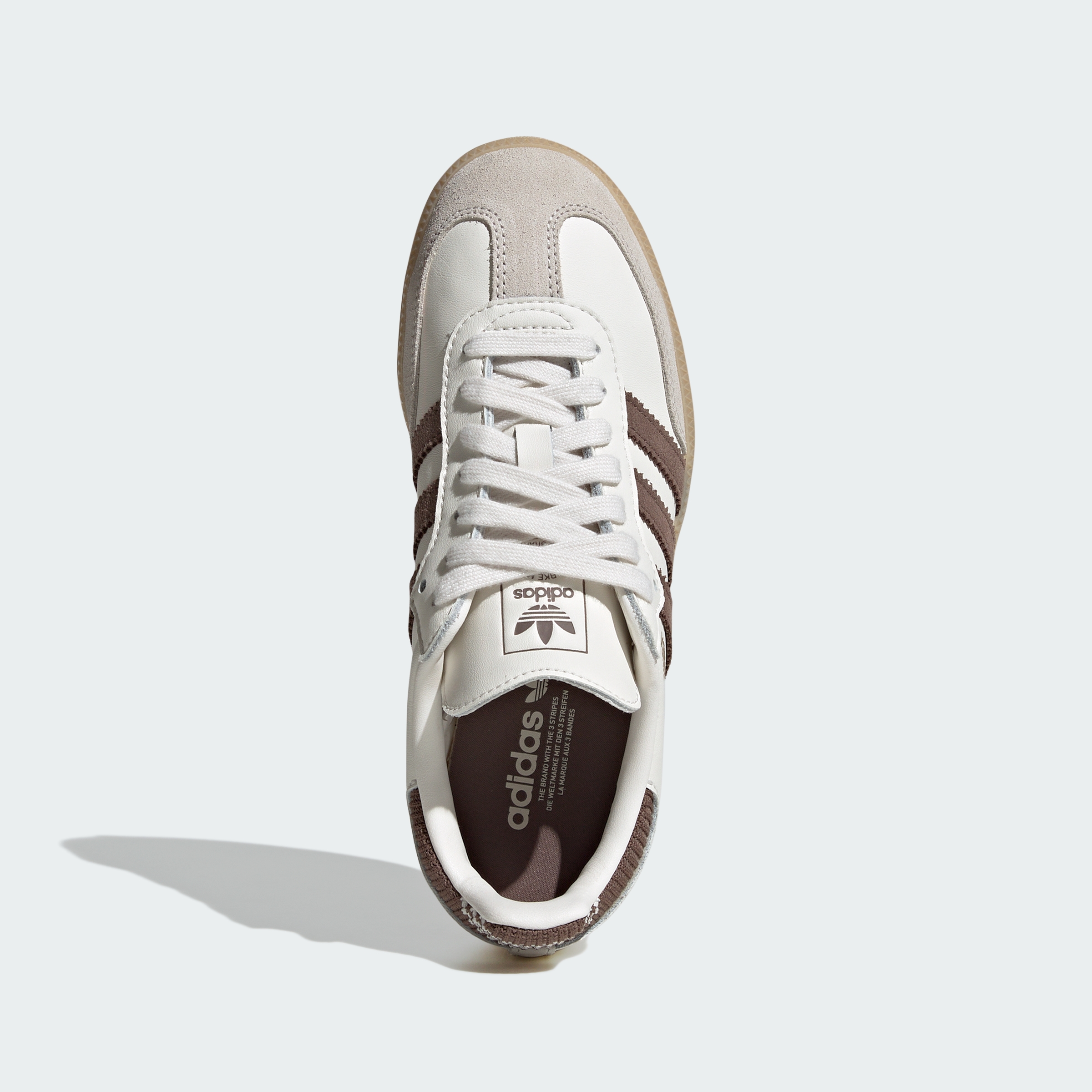 adidas SAMBA OG SHOES - Cloud White / Earth Strata / Gum - View 2