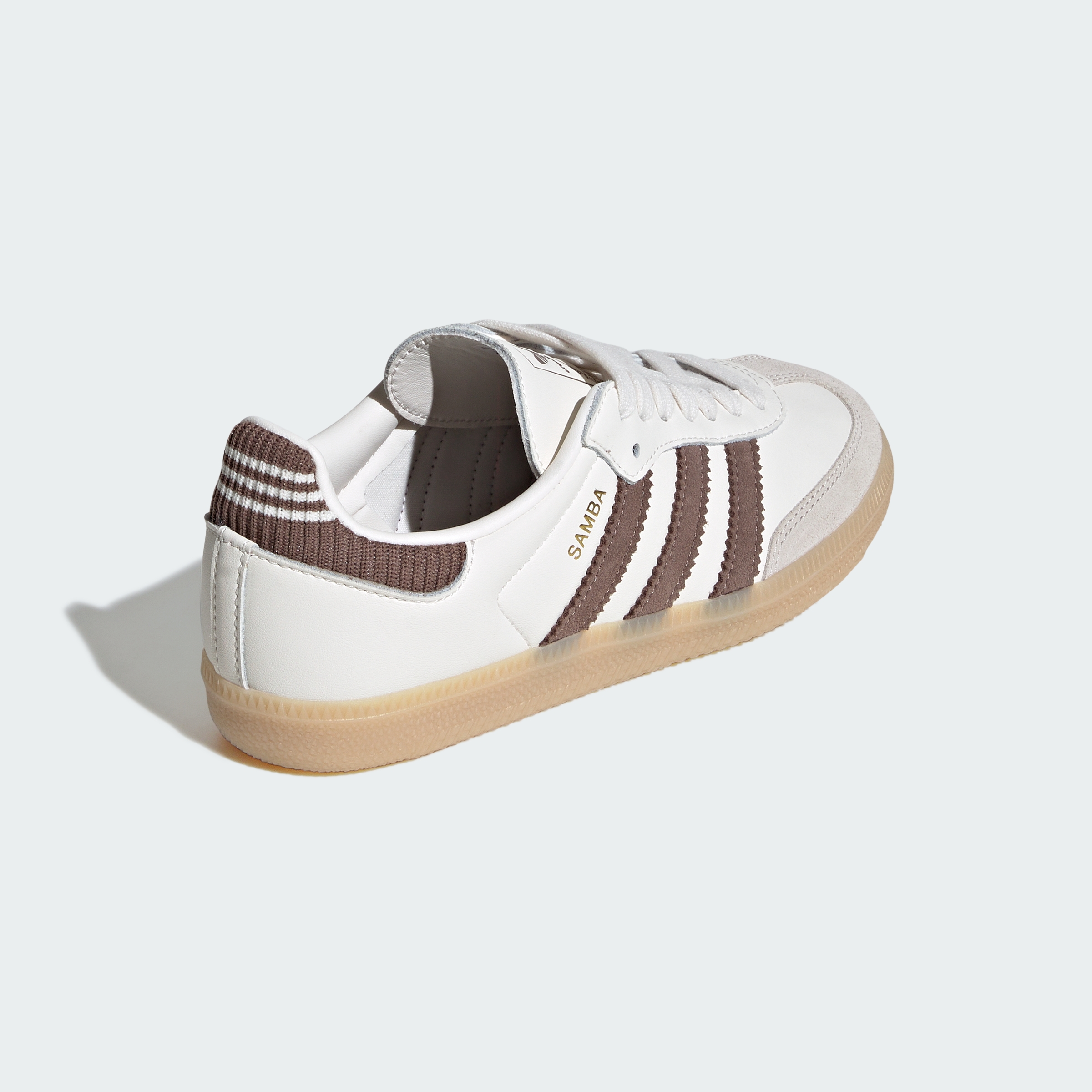 adidas SAMBA OG SHOES - Cloud White / Earth Strata / Gum - View 6