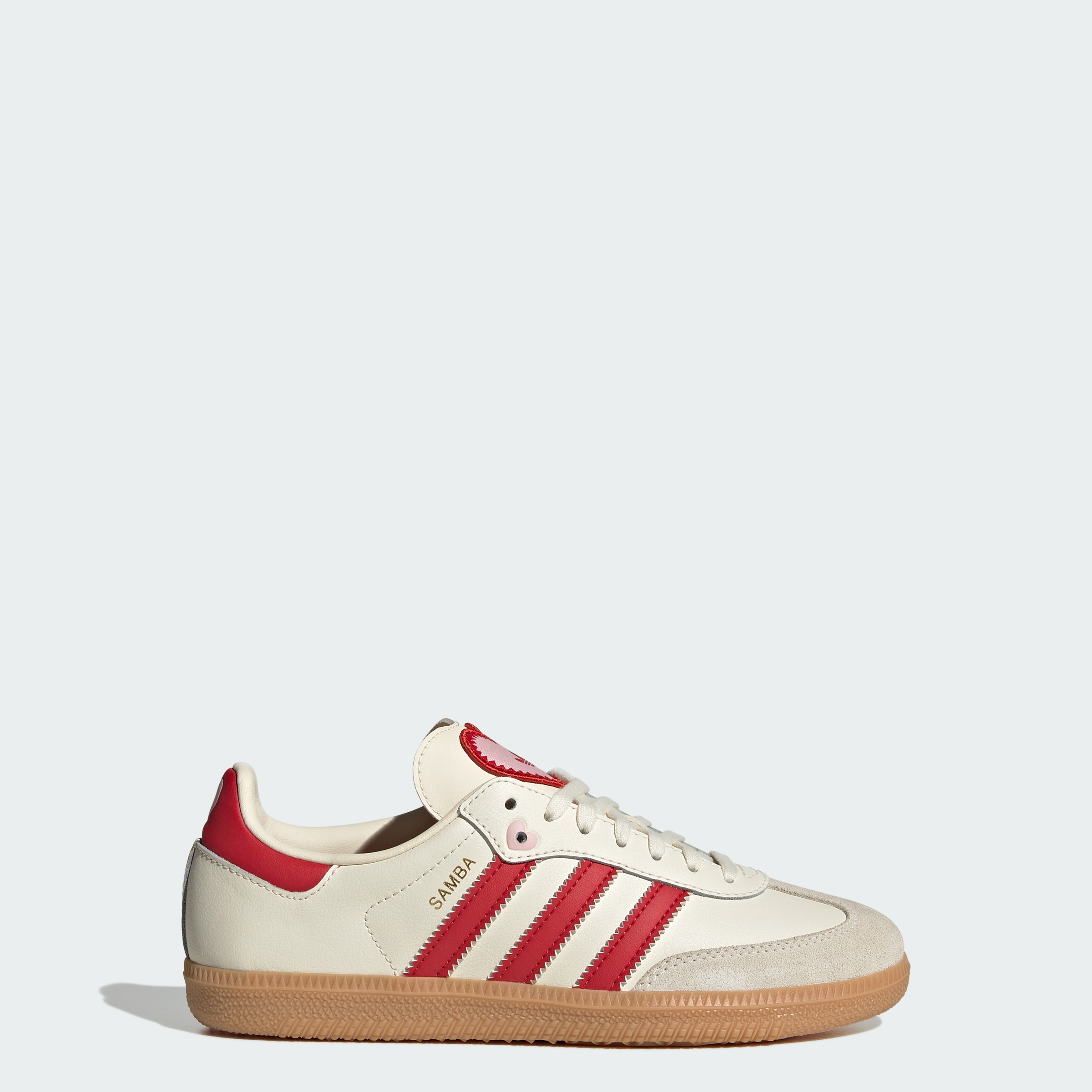 adidas SAMBA OG SHOES - Cream White / Better Scarlet / Gum - View 1