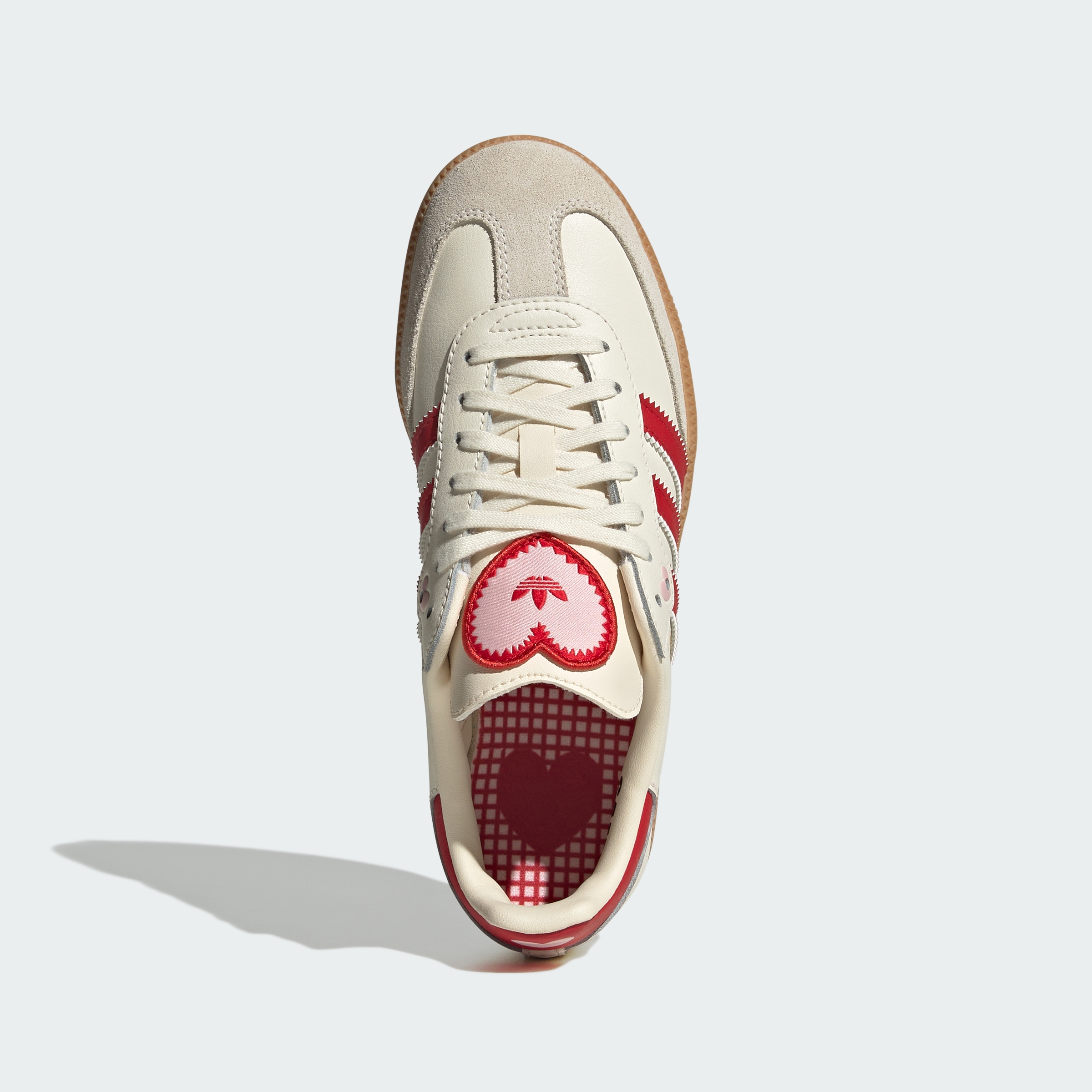 adidas SAMBA OG SHOES - Cream White / Better Scarlet / Gum - View 2