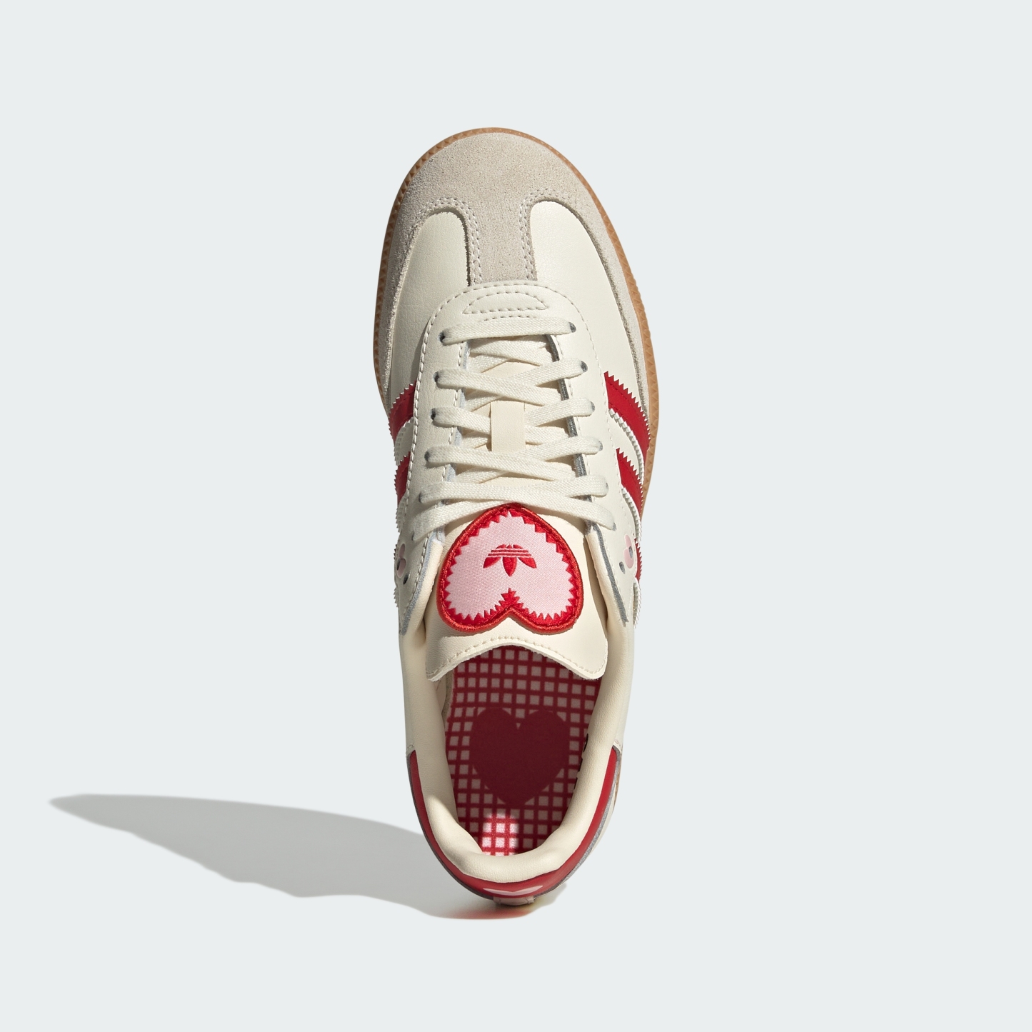 adidas SAMBA OG SHOES - Cream White / Better Scarlet / Gum - View 2