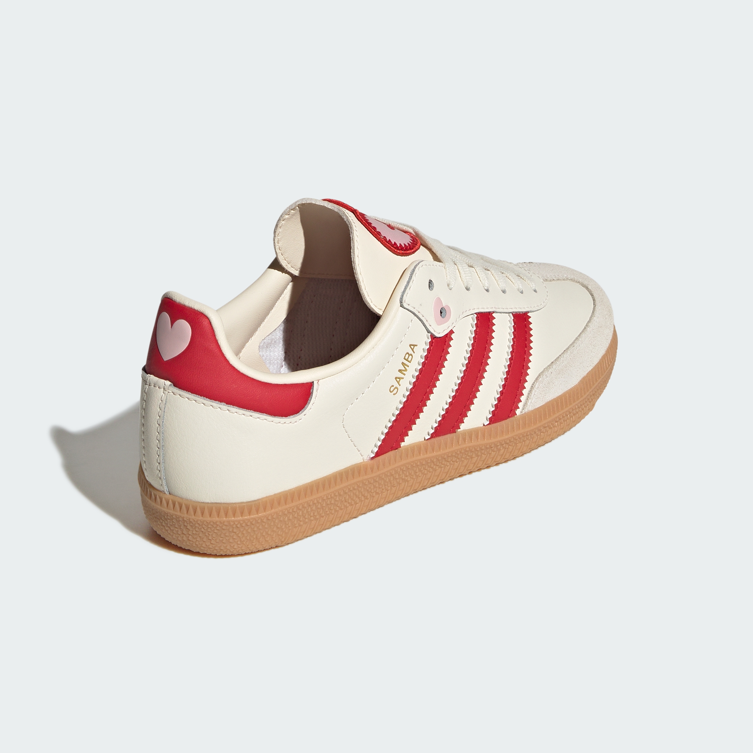adidas SAMBA OG SHOES - Cream White / Better Scarlet / Gum - View 6
