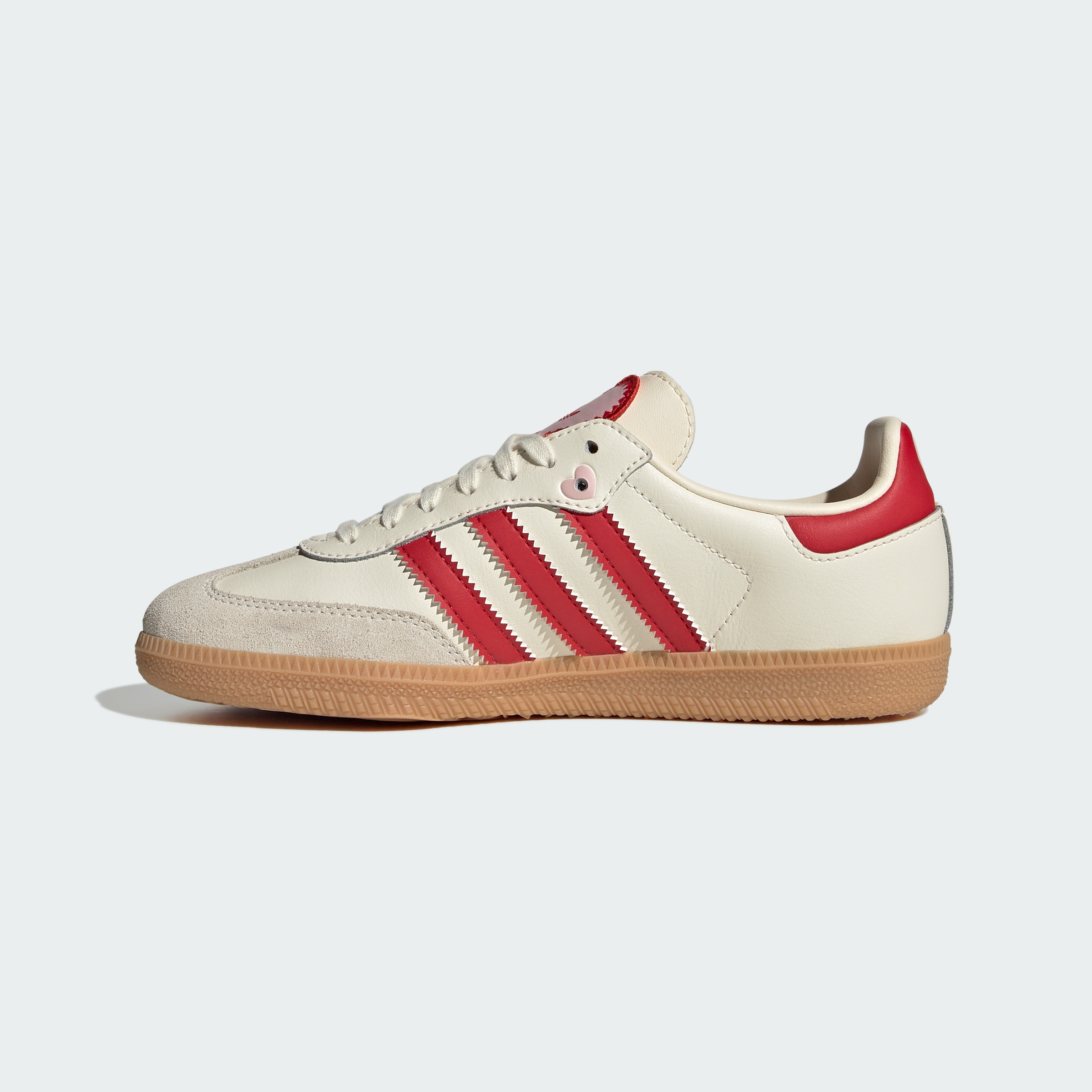 adidas SAMBA OG SHOES - Cream White / Better Scarlet / Gum - View 7