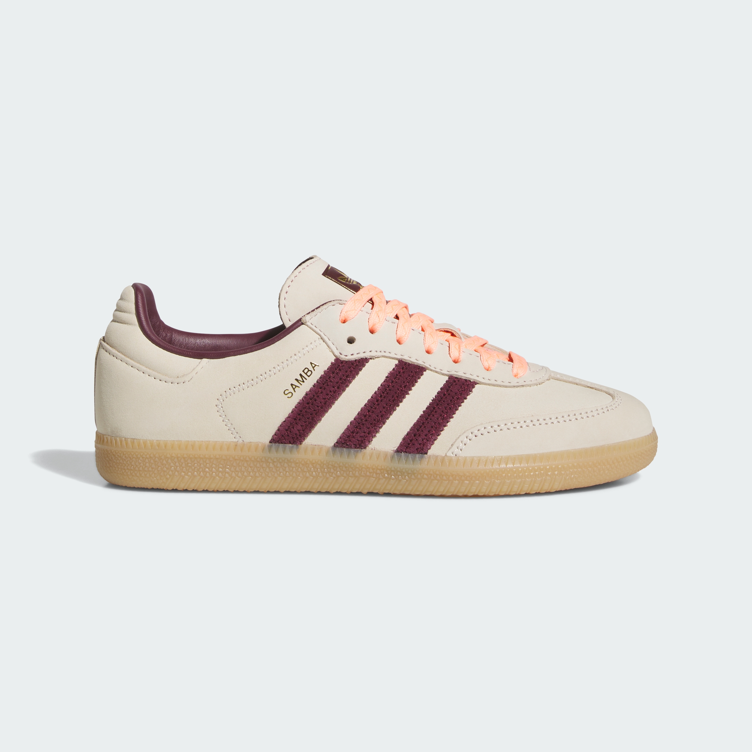 adidas SAMBA OG SHOES - Wonder White / Maroon / Frozen Turbo - View 3