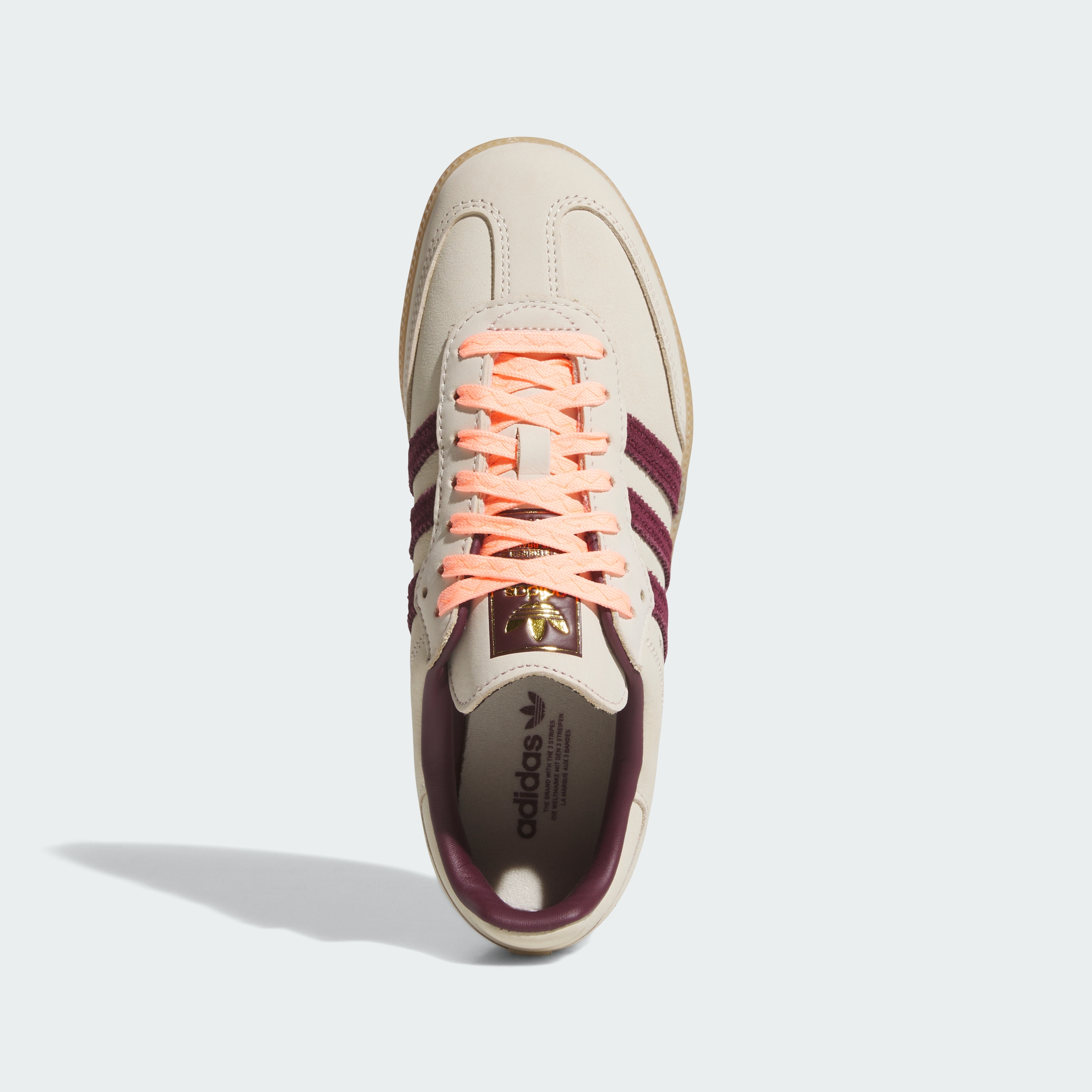 adidas SAMBA OG SHOES - Wonder White / Maroon / Frozen Turbo - View 4
