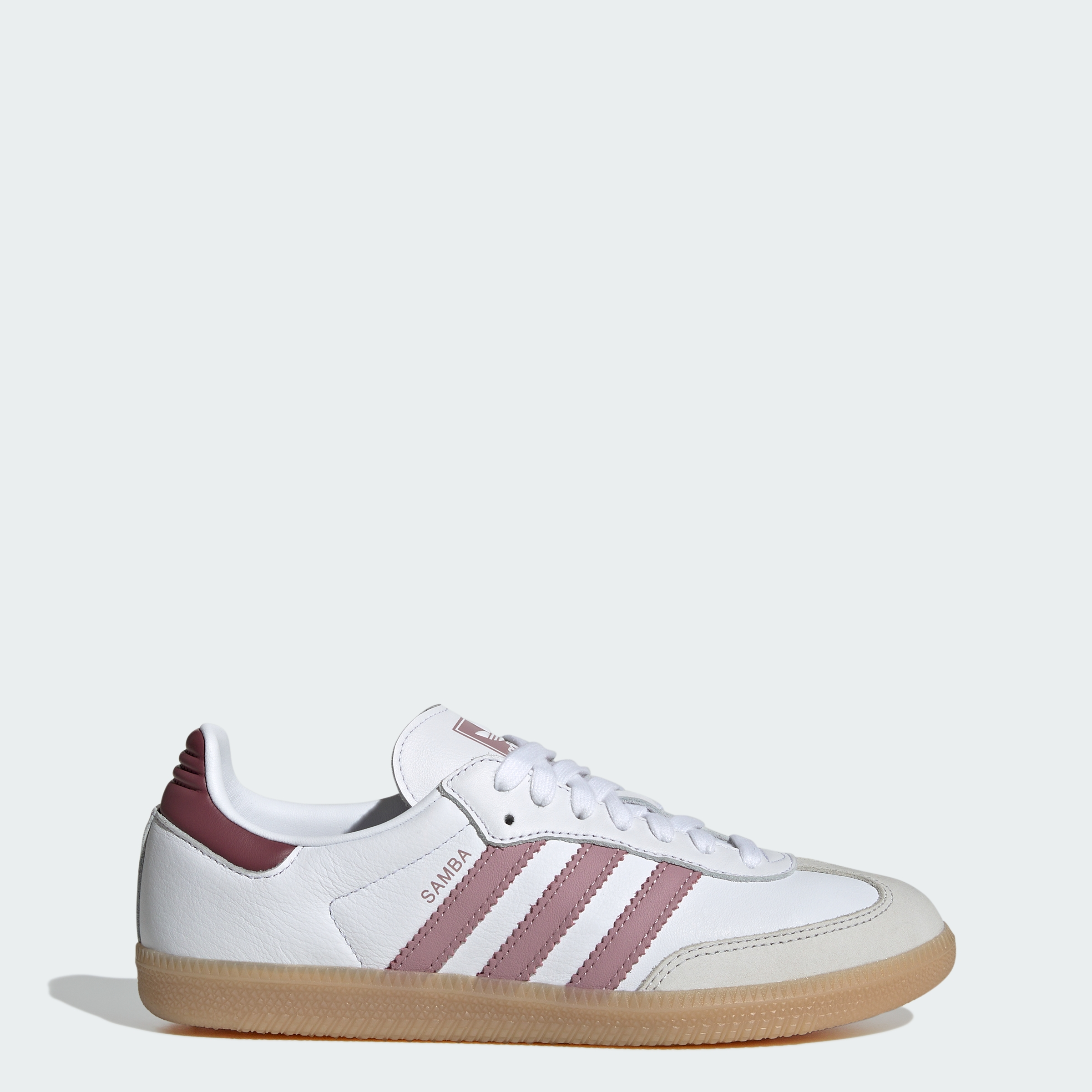 adidas SAMBA OG SHOES - Cloud White / Magic Mauve / Burgundy - View 1