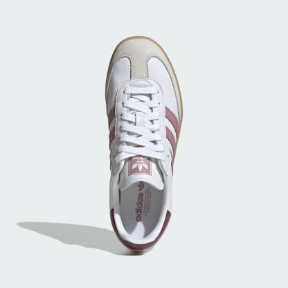 adidas SAMBA OG SHOES - Cloud White / Magic Mauve / Burgundy - View 2