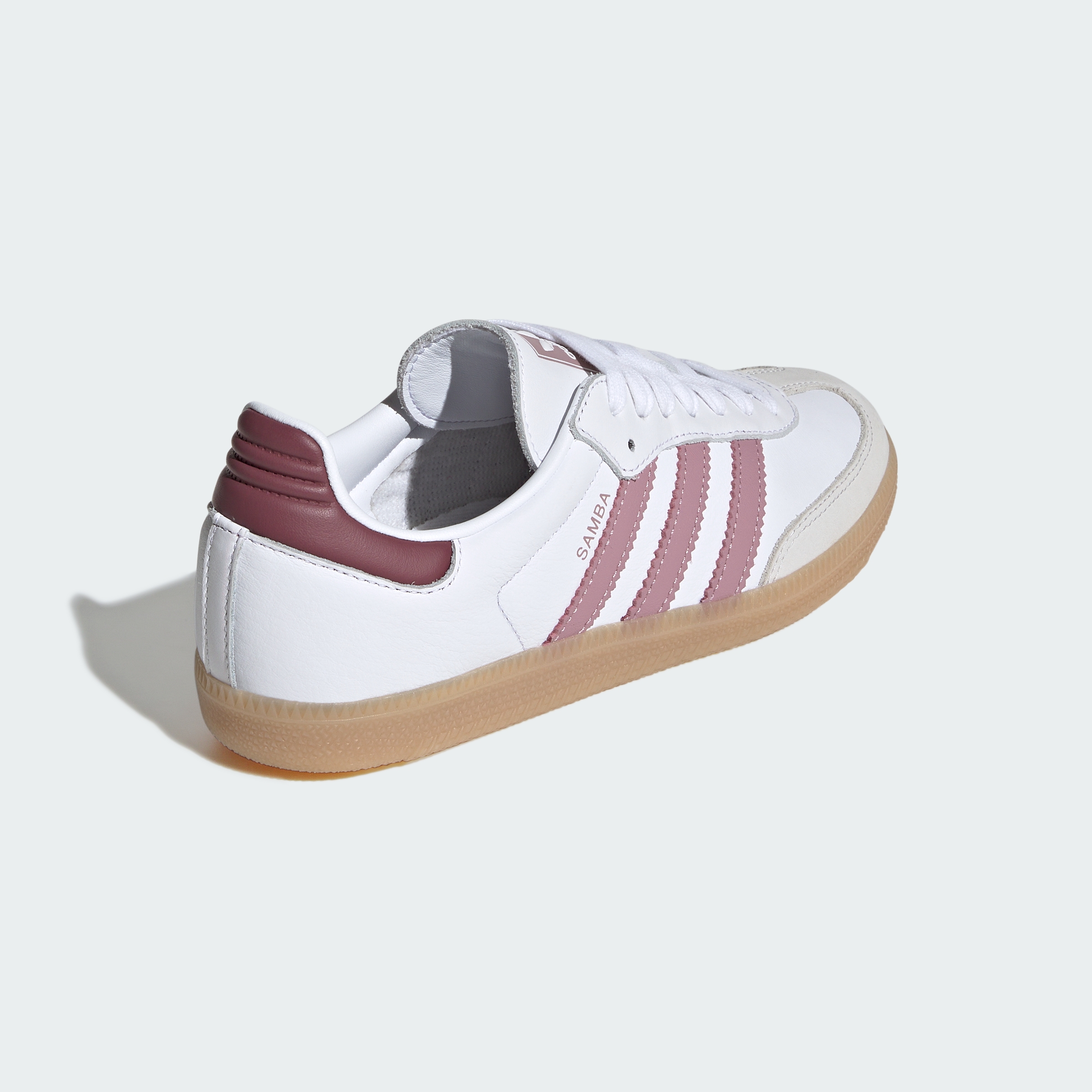 adidas SAMBA OG SHOES - Cloud White / Magic Mauve / Burgundy - View 6