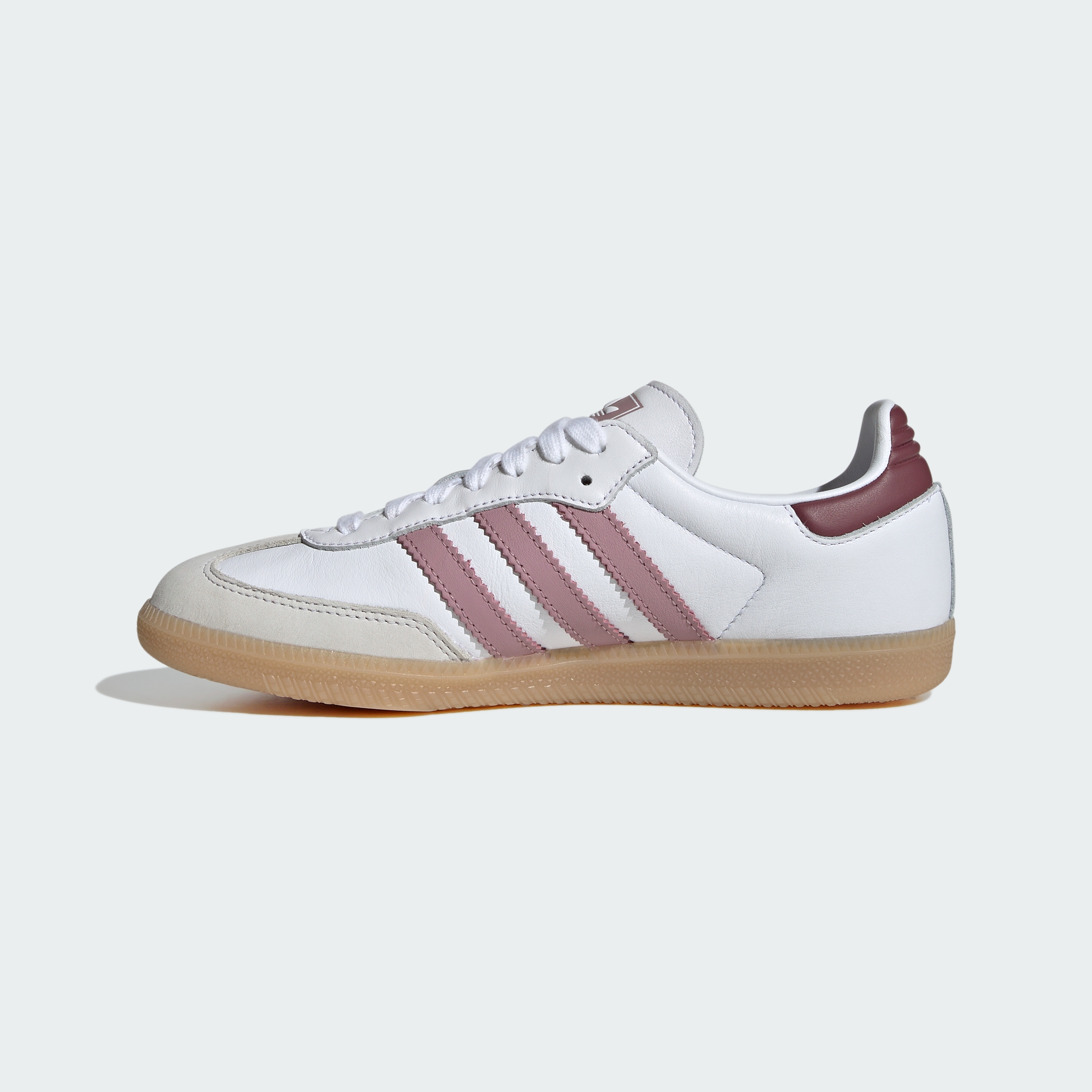 adidas SAMBA OG SHOES - Cloud White / Magic Mauve / Burgundy - View 7