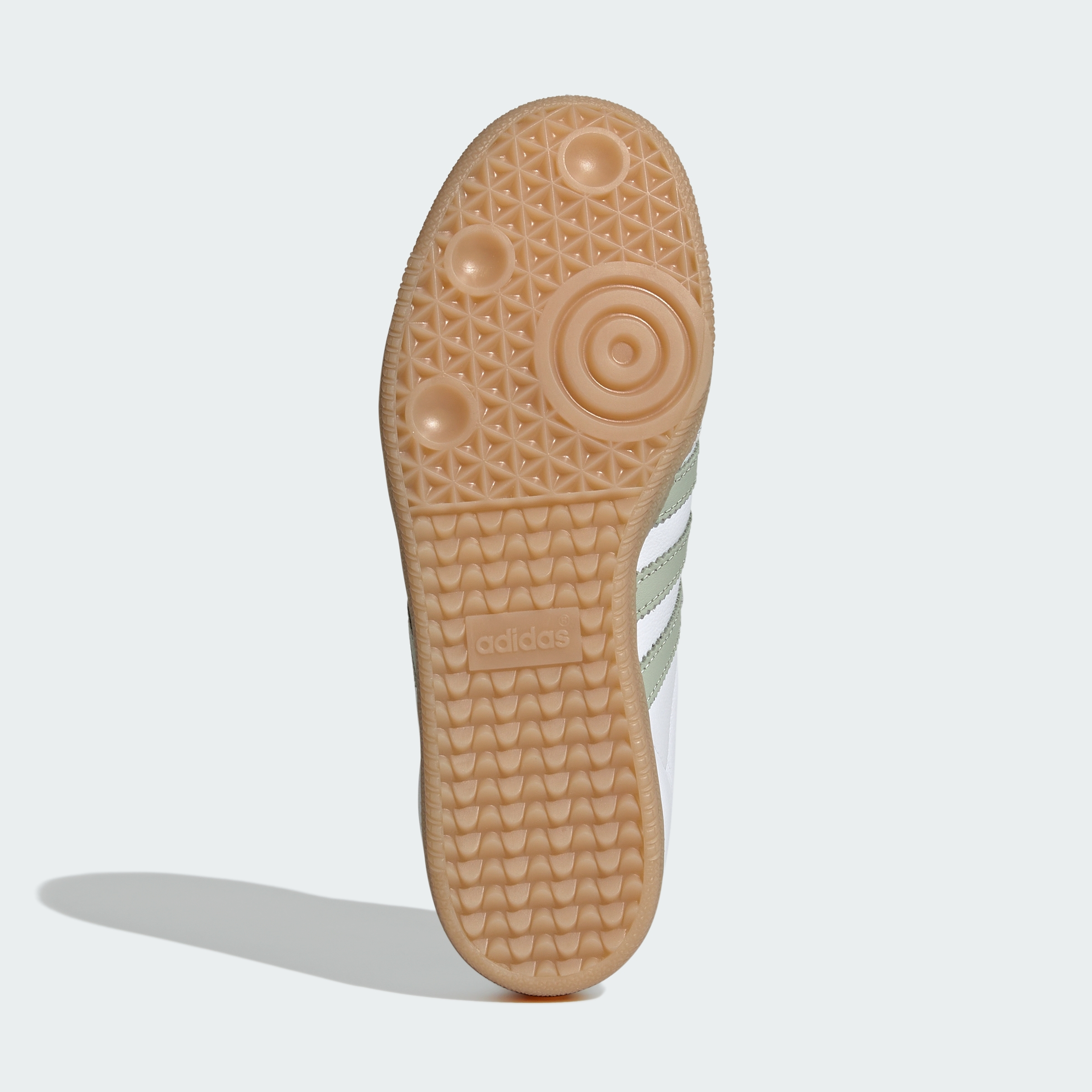 adidas SAMBA OG SHOES - Cloud White / Halo Green / Tent Green - View 4