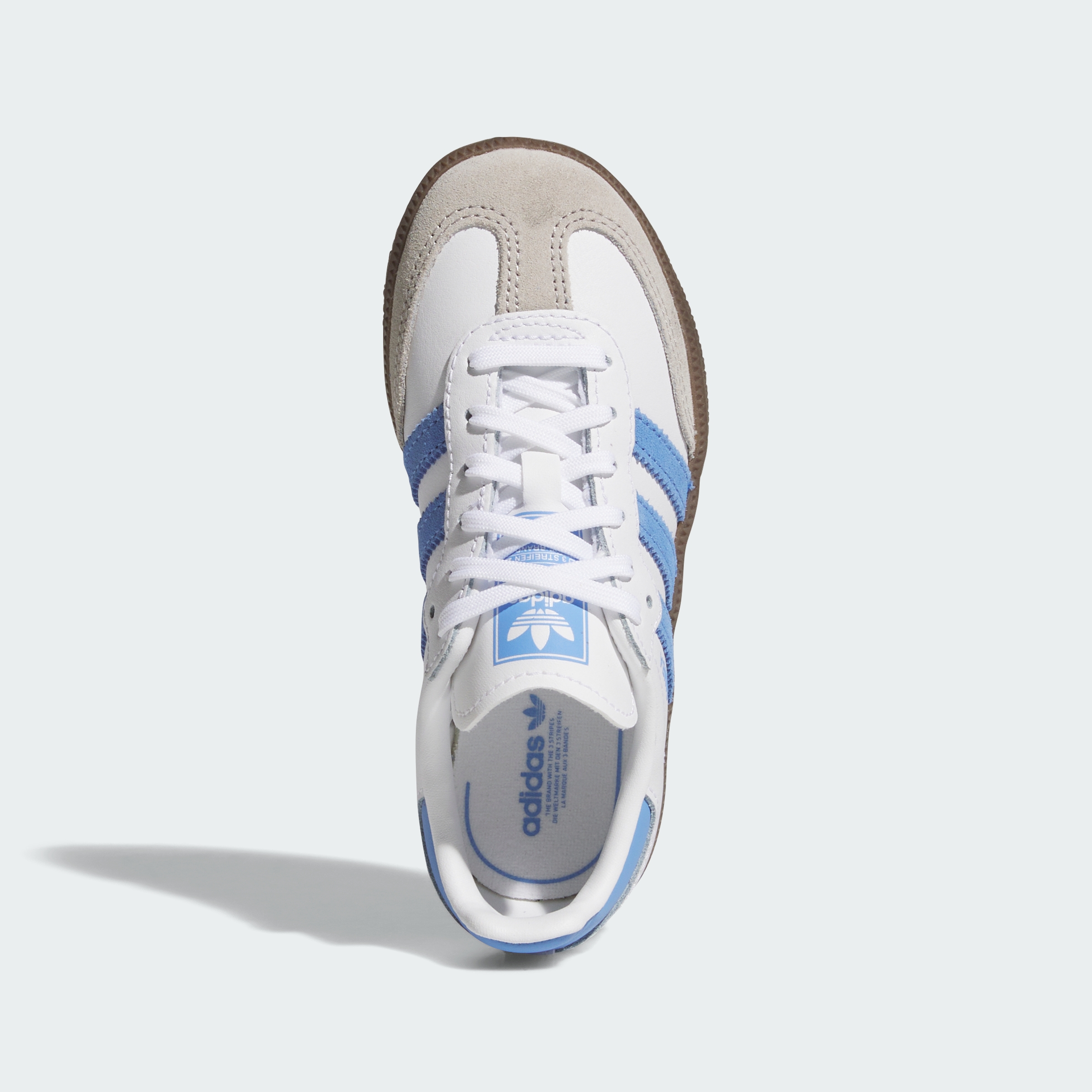adidas SAMBA OG SHOES - Cloud White / Blue Fusion / Gum - View 2