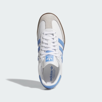 adidas SAMBA OG SHOES - Cloud White / Blue Fusion / Gum - View 2