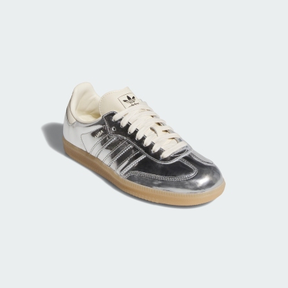 adidas SAMBA OG W SHOES - Silver Metallic / Silver Metallic / Gum - View 5