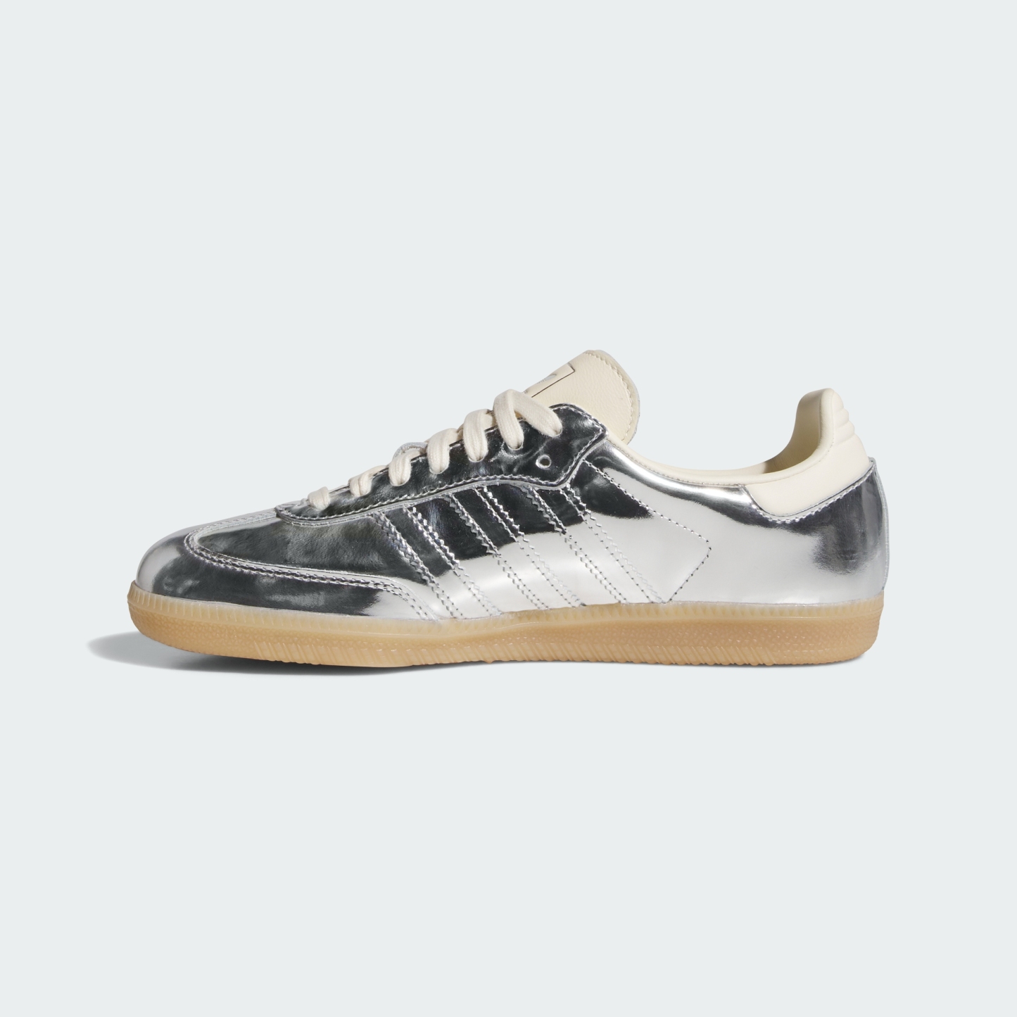 adidas SAMBA OG W SHOES - Silver Metallic / Silver Metallic / Gum - View 7