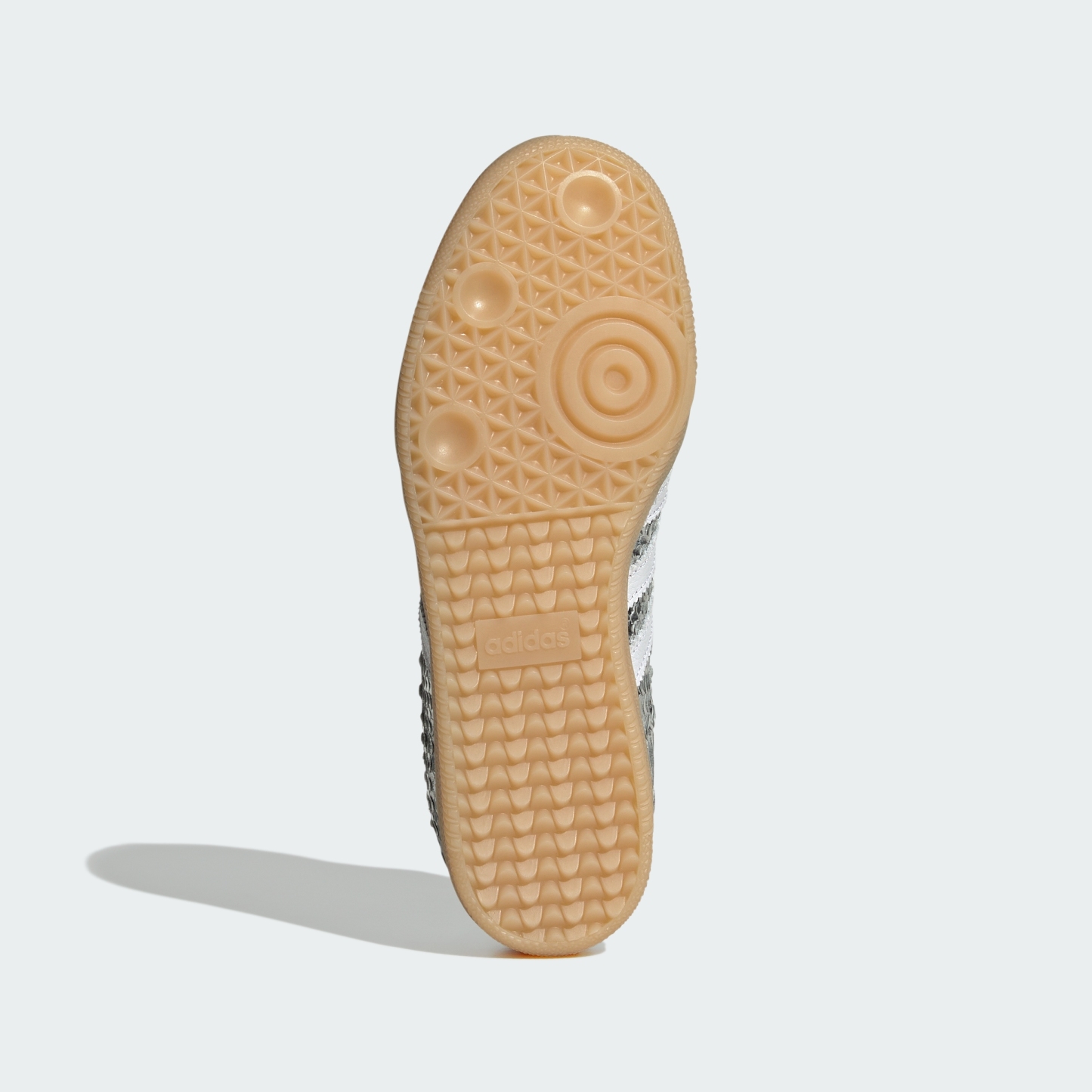adidas SAMBA SHOES - Silver Metallic / Cloud White / Gum - View 4
