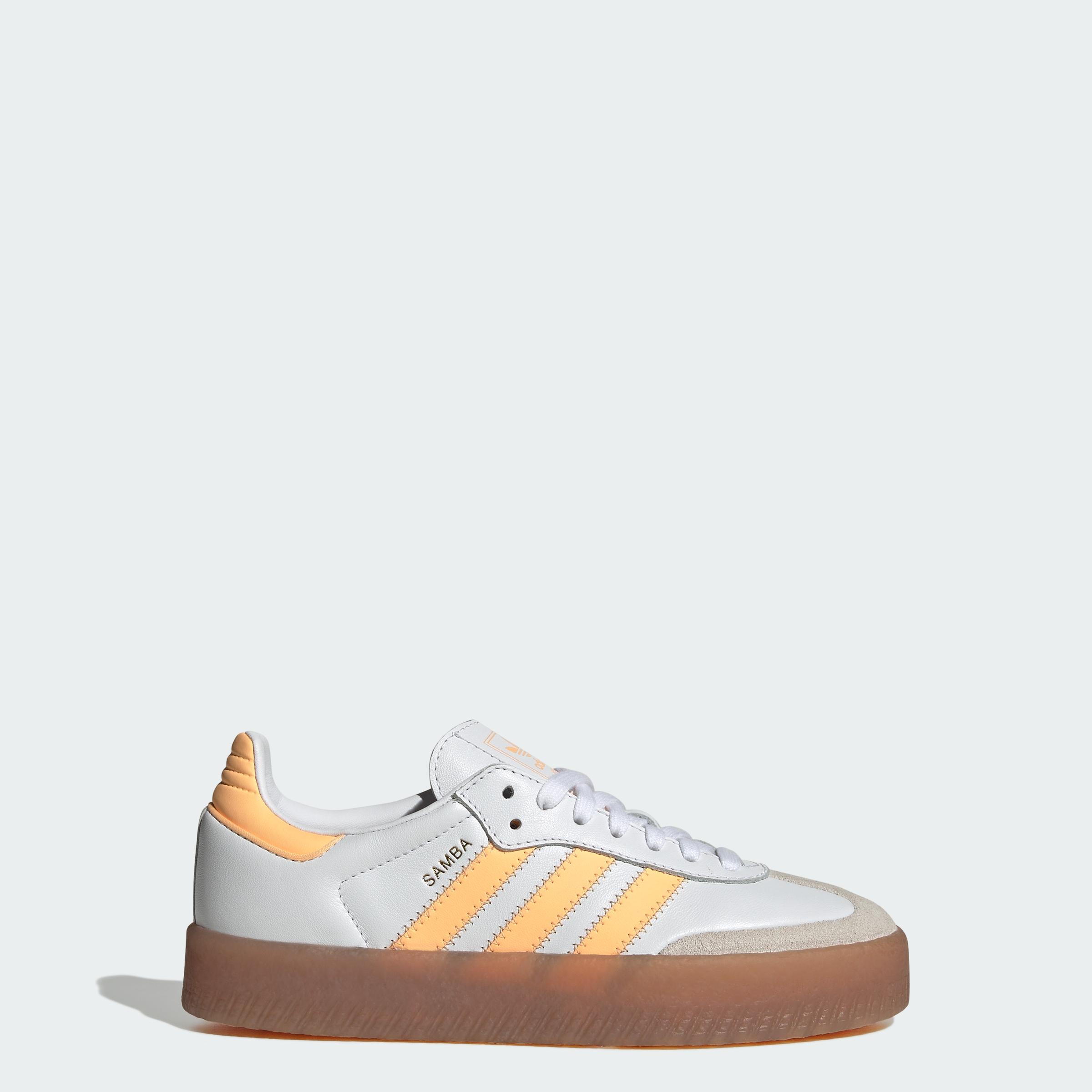 adidas SAMBAE SHOES - Cloud White / Acid Orange / Gold Metallic - View 1