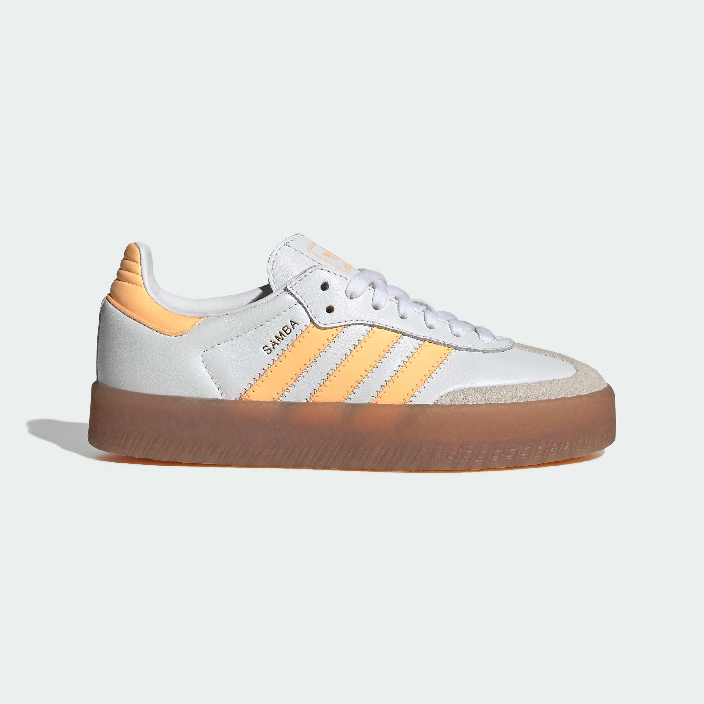 adidas SAMBAE SHOES - Cloud White / Acid Orange / Gold Metallic - View 3