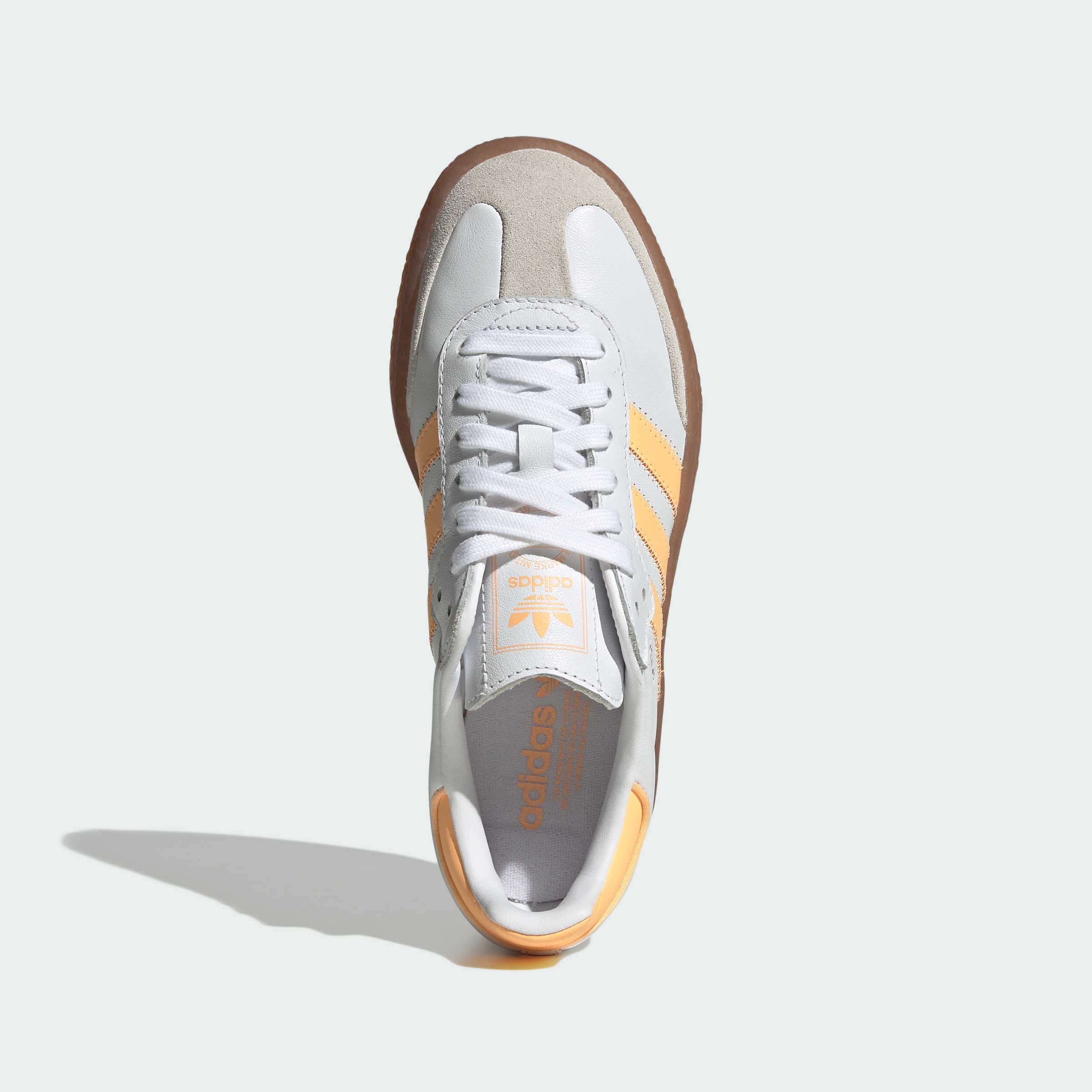 adidas SAMBAE SHOES - Cloud White / Acid Orange / Gold Metallic - View 2