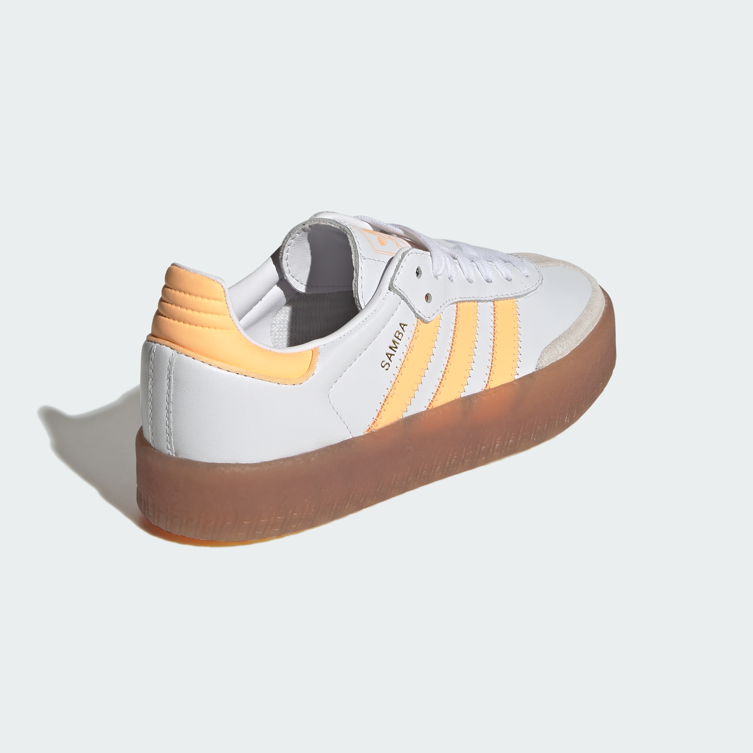 adidas SAMBAE SHOES - Cloud White / Acid Orange / Gold Metallic - View 6