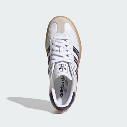 adidas SAMBAE SHOES - Cloud White / Dark Blue / Glow Pink - View 2