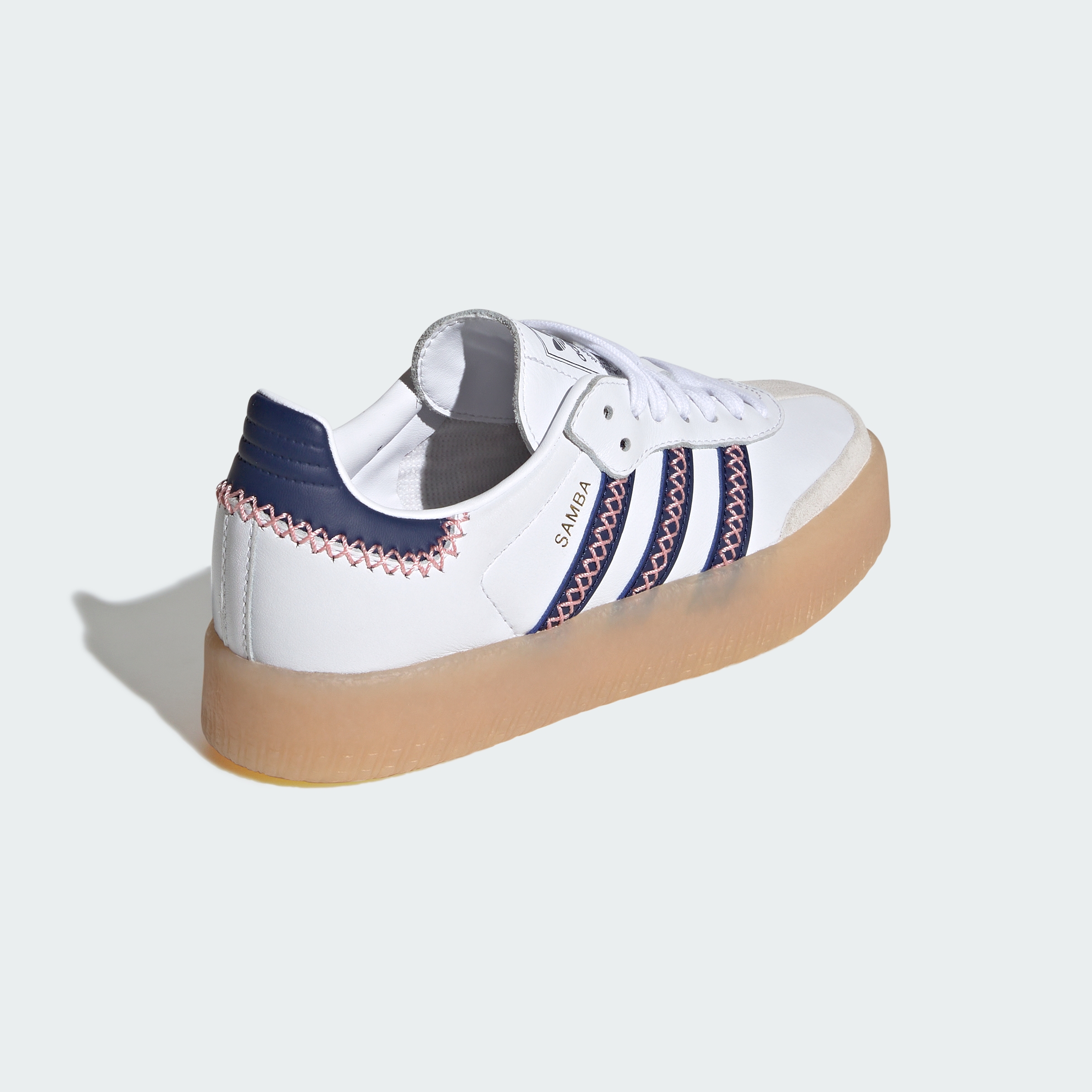 adidas SAMBAE SHOES - Cloud White / Dark Blue / Glow Pink - View 6