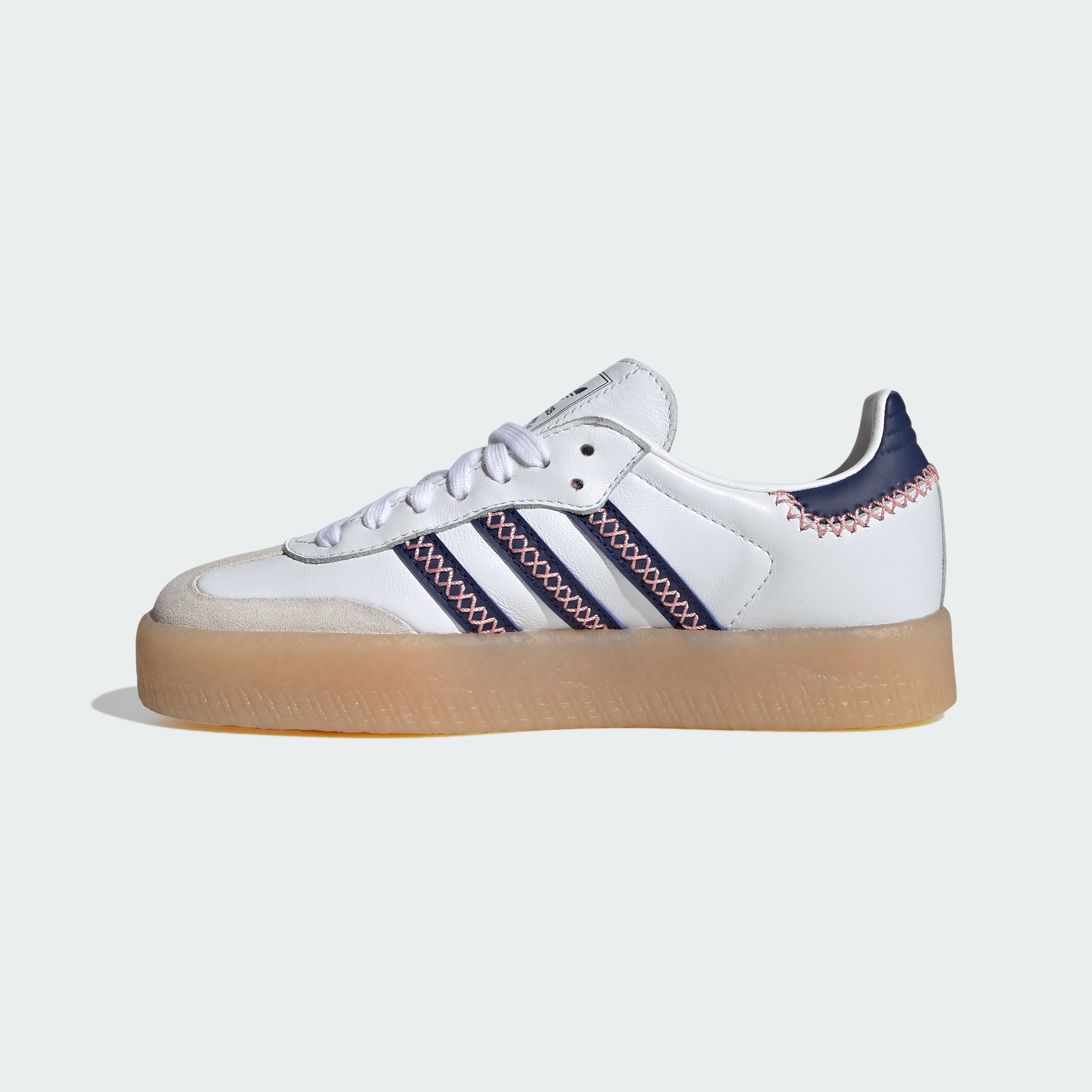 adidas SAMBAE SHOES - Cloud White / Dark Blue / Glow Pink - View 7
