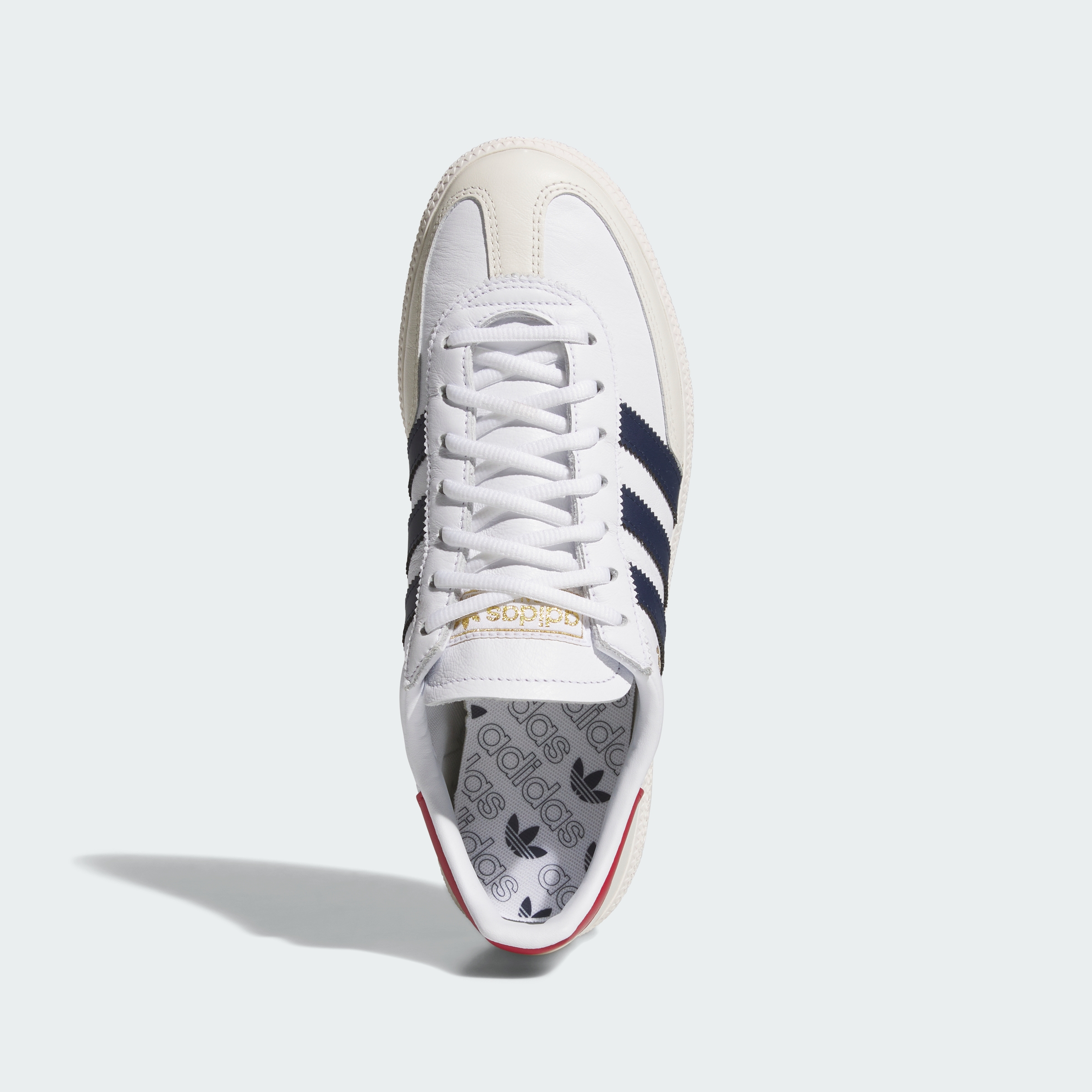 adidas SPEZIAL SPIKELESS GOLF SHOES - Cloud White / Night Indigo / Team Victory Red - View 2