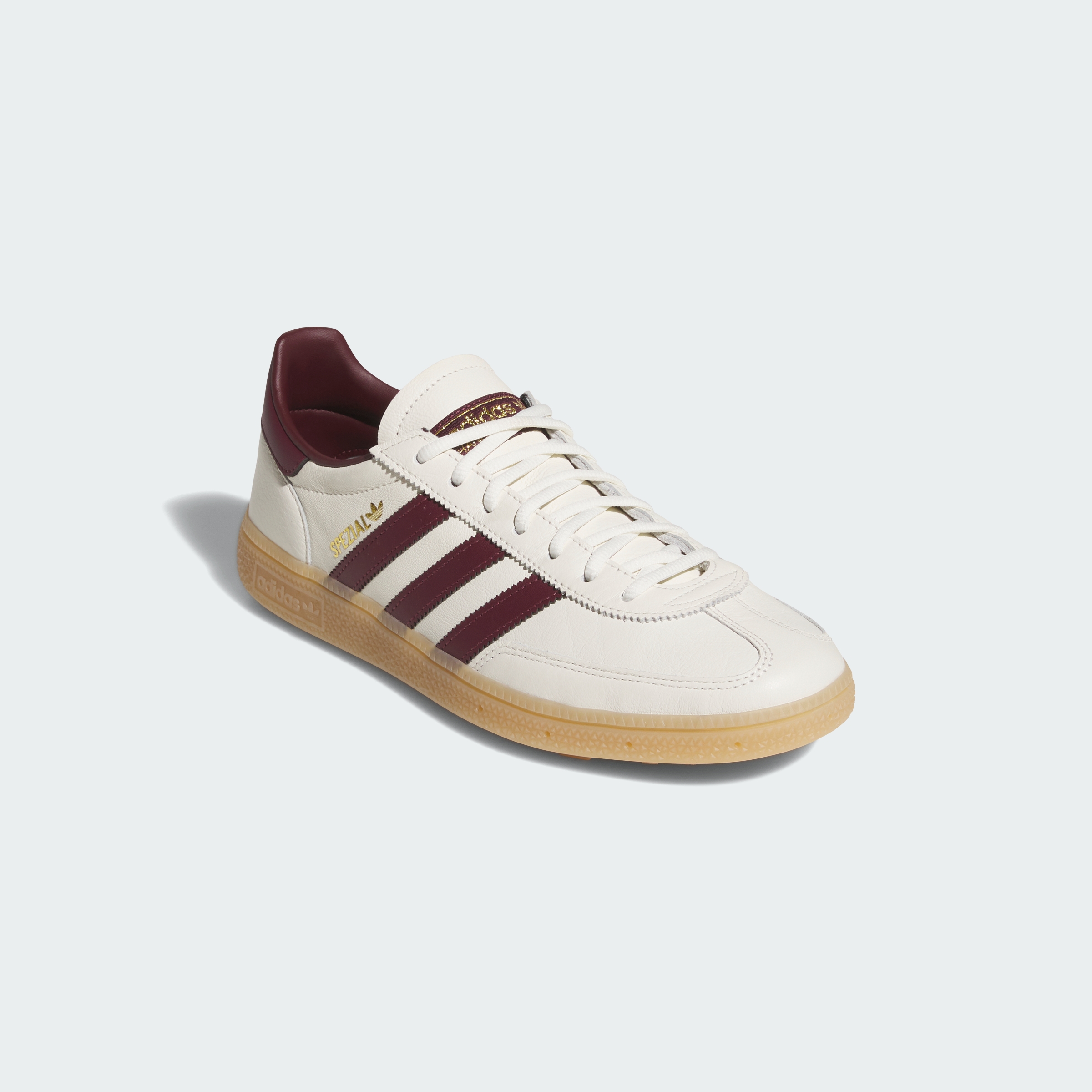 adidas SPEZIAL SPIKELESS GOLF SHOES - Off White / Maroon / Gum - View 5