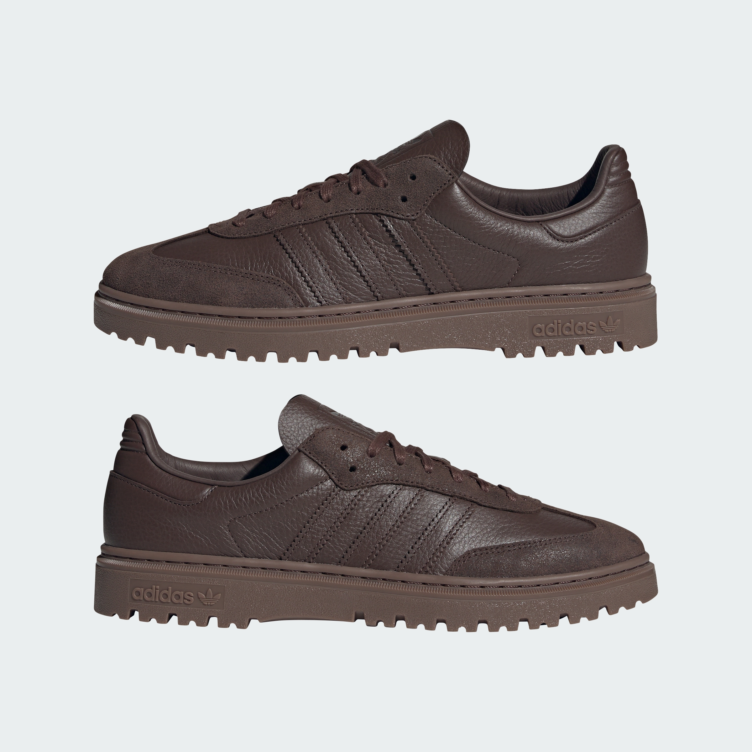 adidas Samba LX Freizeit Shoes - Brown / Brown / Gum - View 8