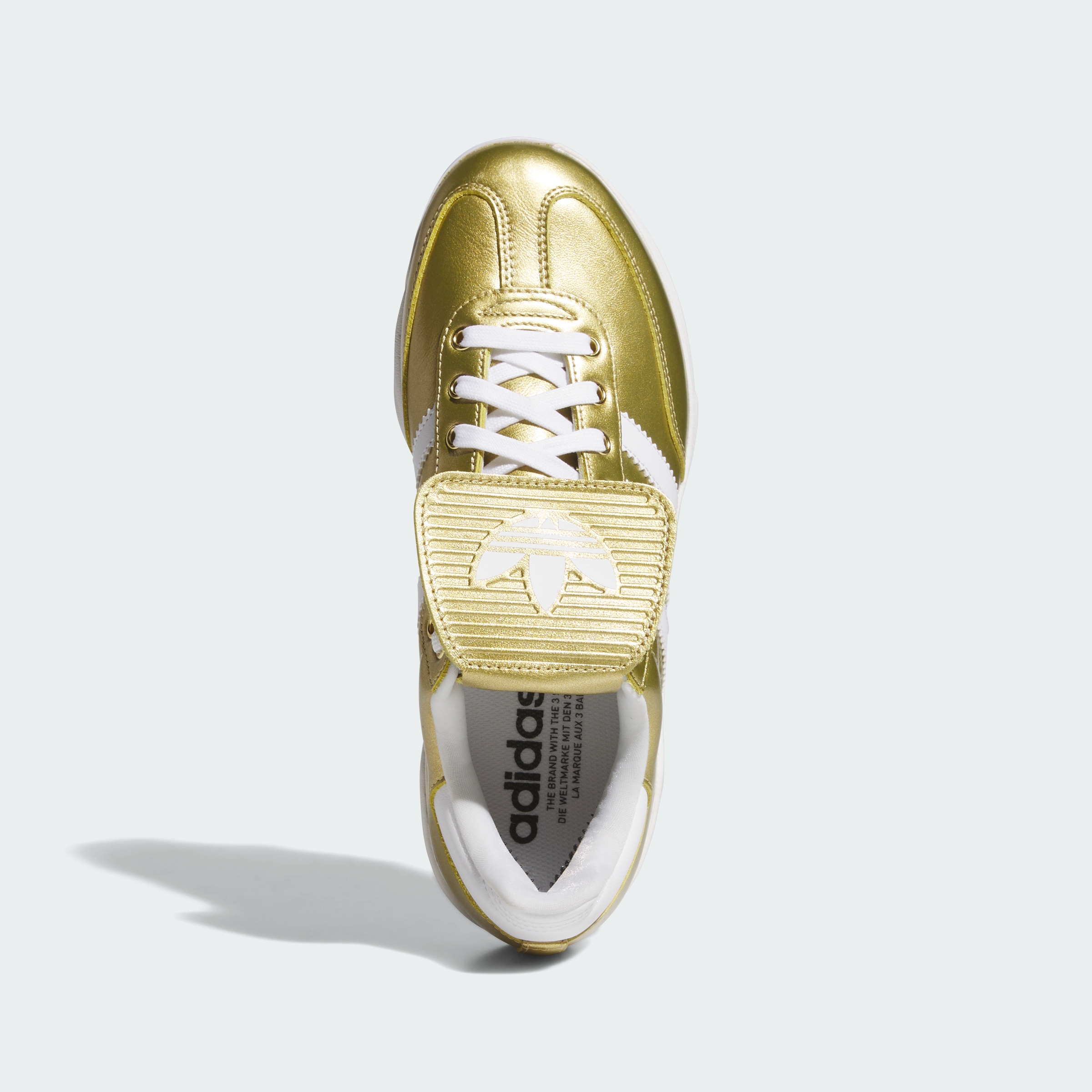 adidas Samba TPU Baseball Cleat - Cloud White / Gold Metallic / Cloud White - View 2