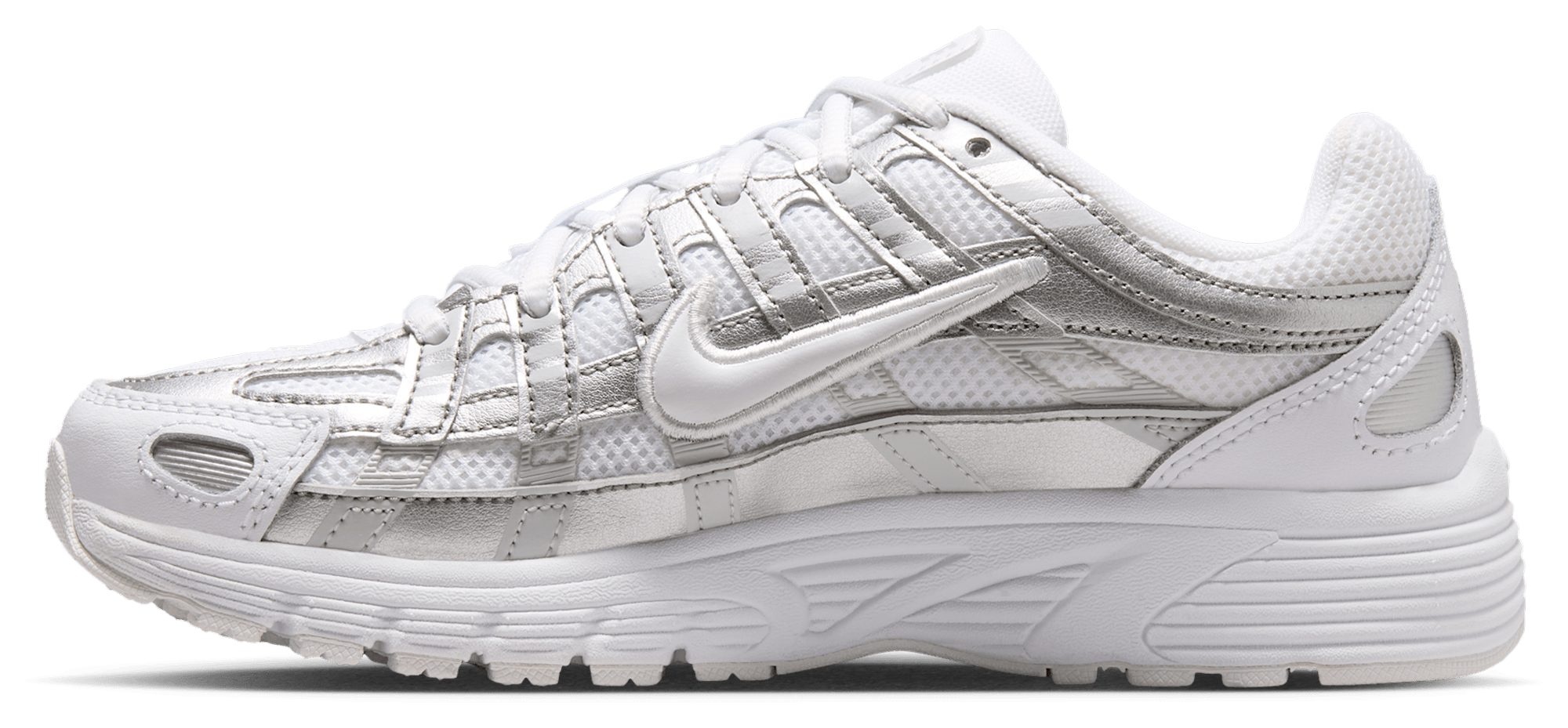 Nike P-6000 童款 - White/White/Silver - Image 2
