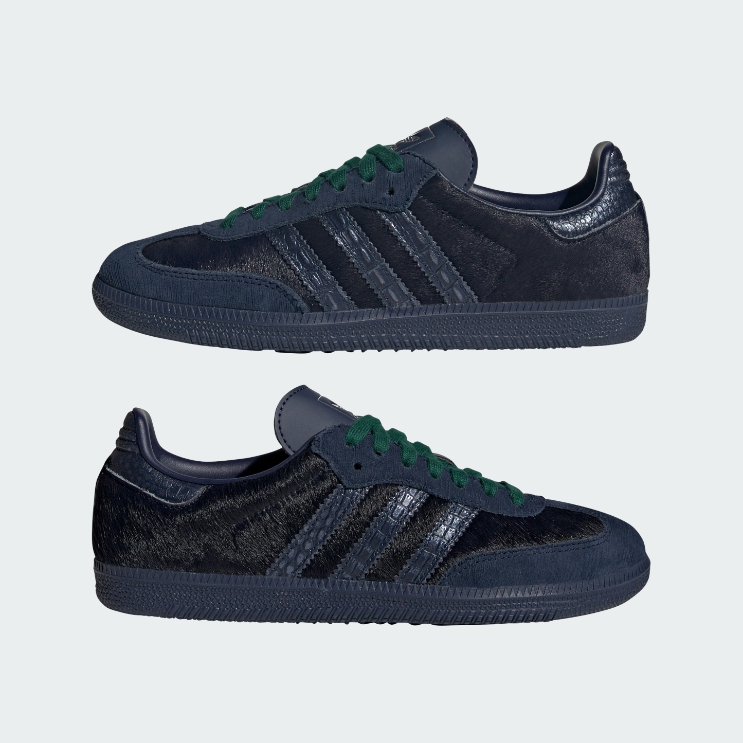 adidas SAMBA OG SHOES - Night Indigo / Night Indigo / Collegiate Green - View 8