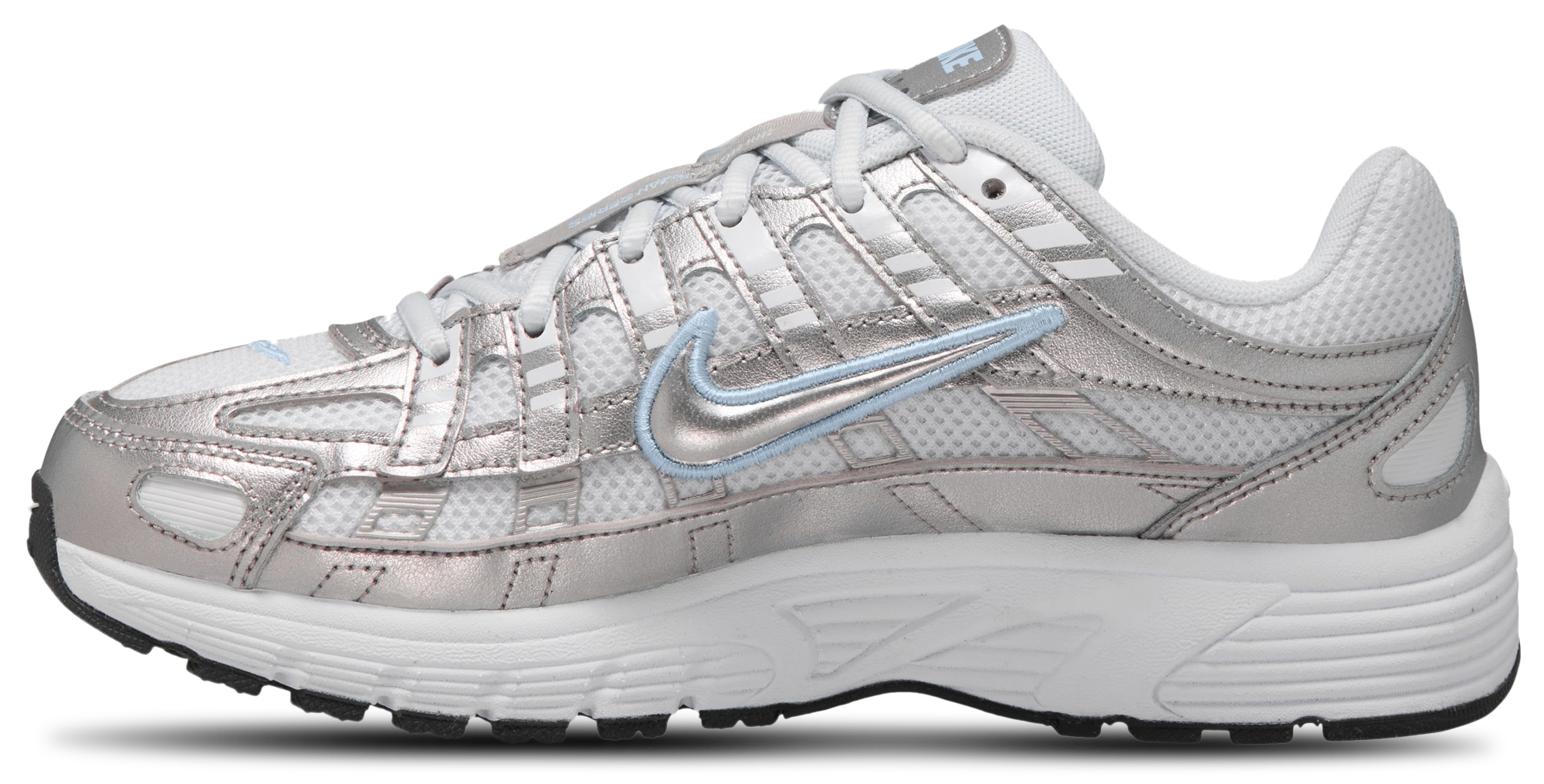 Nike P-6000 童款 - Metallic Silver/Blue/White - Image 2
