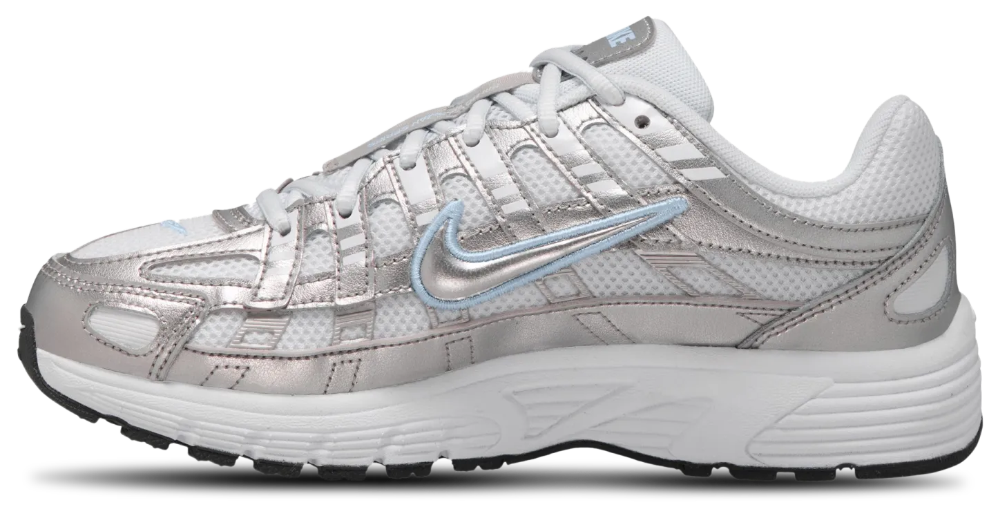 Nike P-6000 童款 - Metallic Silver/Blue/White - Image 2