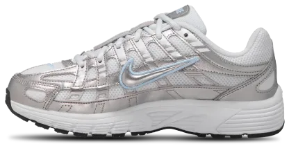 Nike P-6000 童款 - Metallic Silver/Blue/White - Image 2