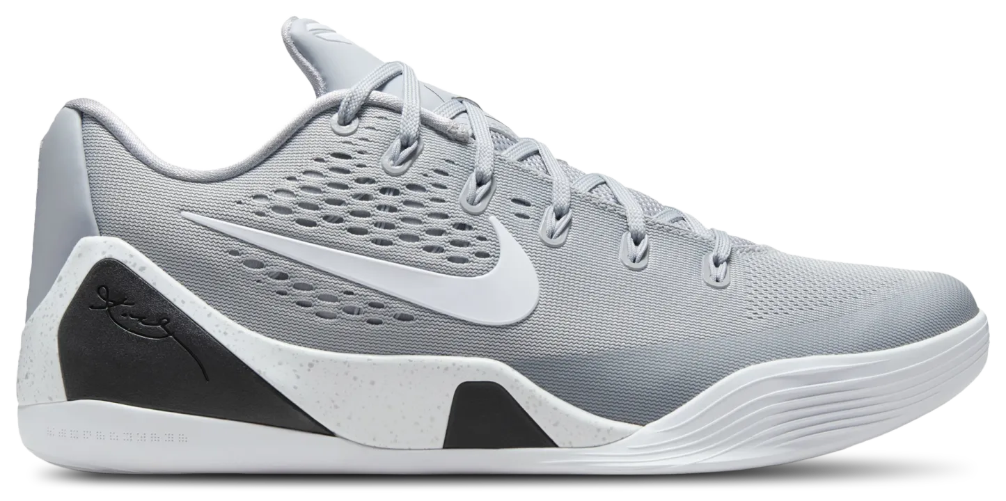 Nike Kobe 9 Elite Low EM - Wolf Grey/White - Image 1