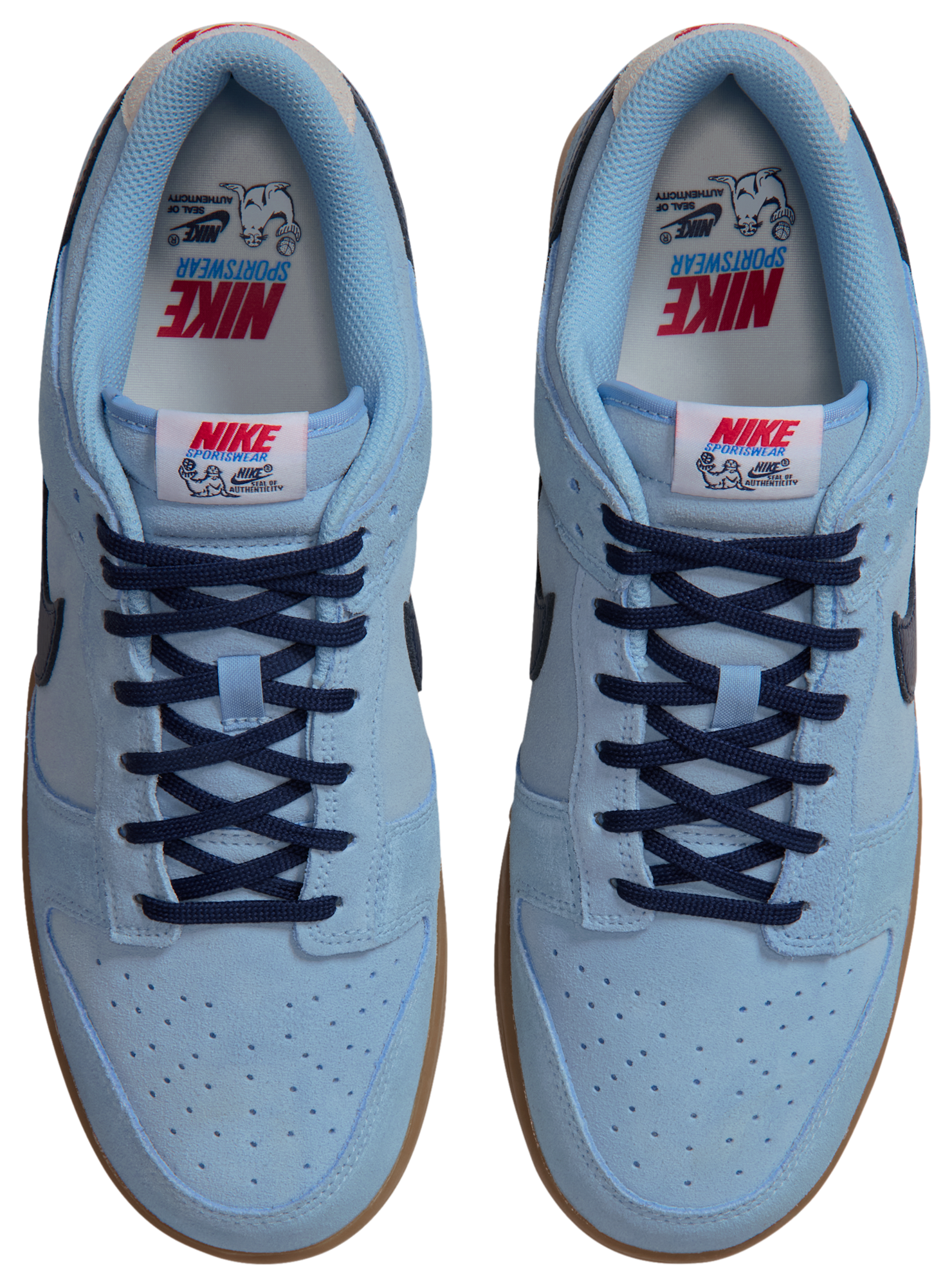 Nike Dunk Low Retro - Summit White/Soft Blue/Midnight Navy - Image 4