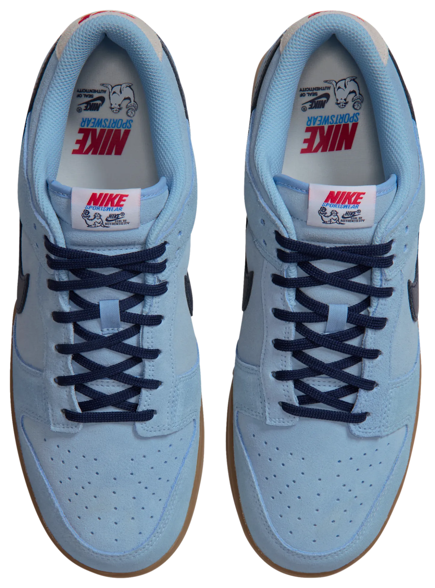 Nike Dunk Low Retro - Summit White/Soft Blue/Midnight Navy - Image 4