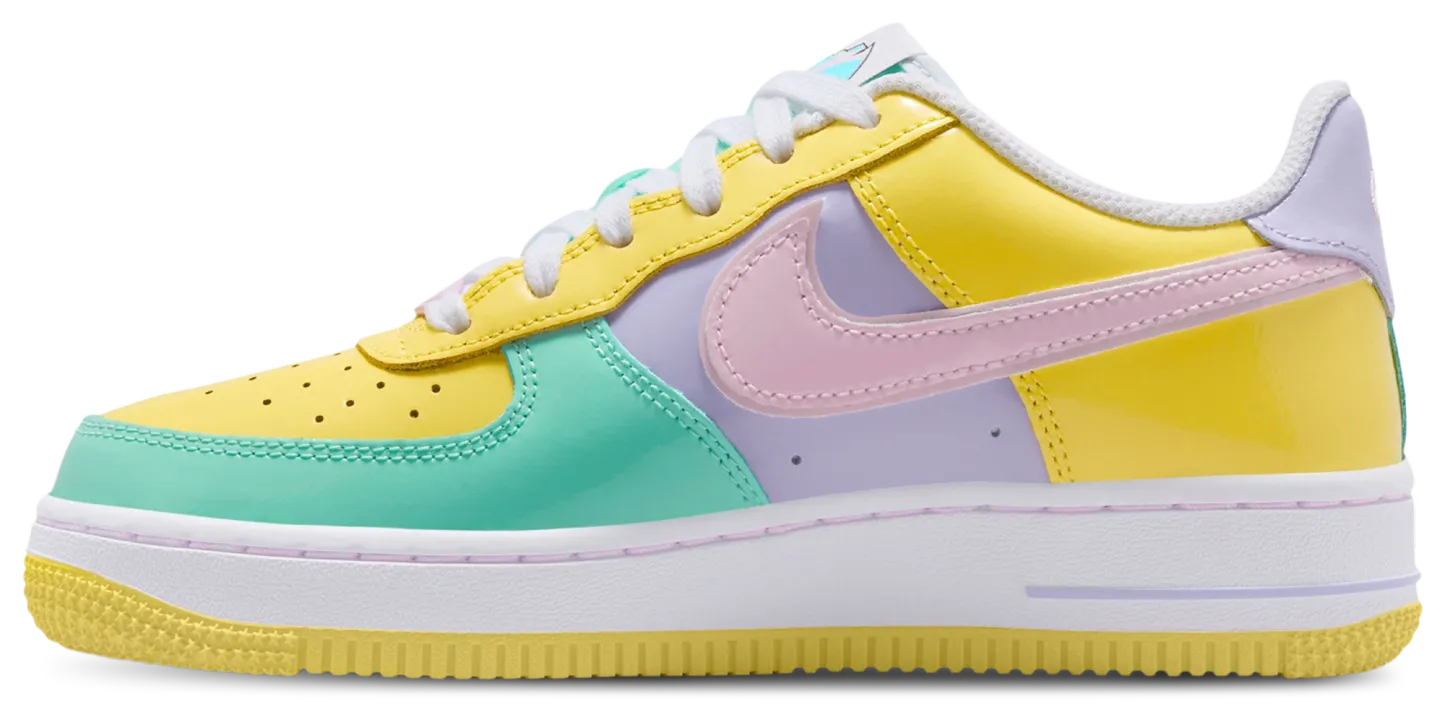 Nike Air Force 1 童款 - Yellow Pulse/Pink Foam/Emerald Rise - Image 2