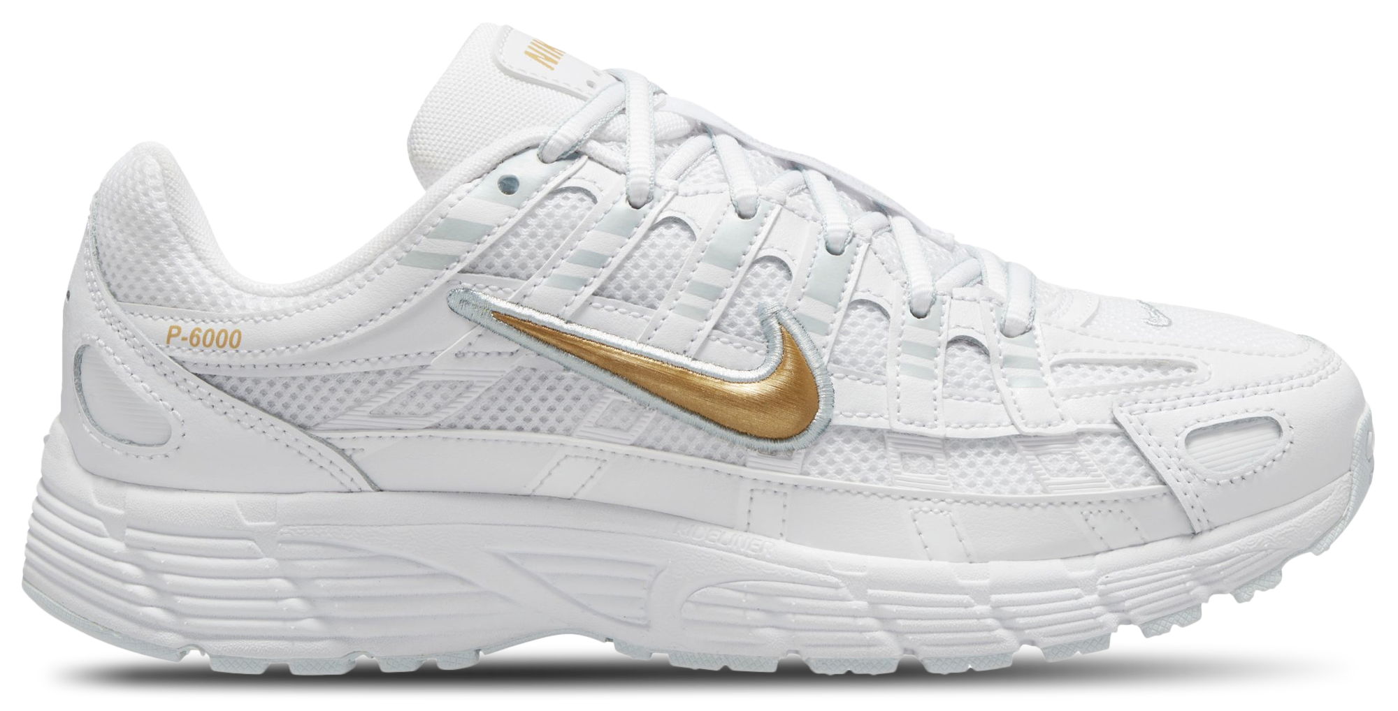 Nike P-6000 童款 - White/Metallic Gold - Image 1