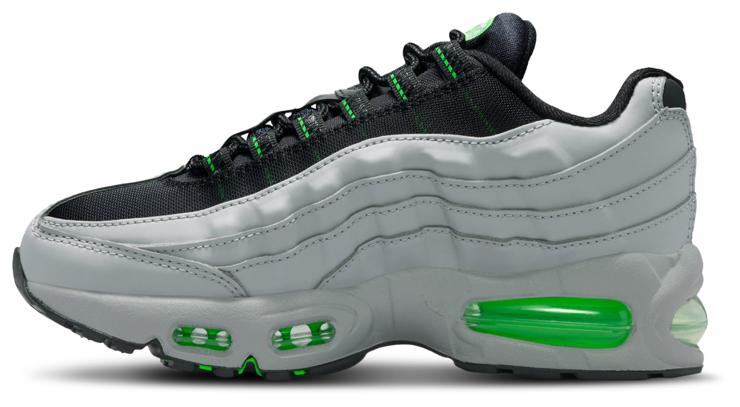 Nike Air Max 95 BB Leather 童款 - Light Smoke/Green Strike - Image 2