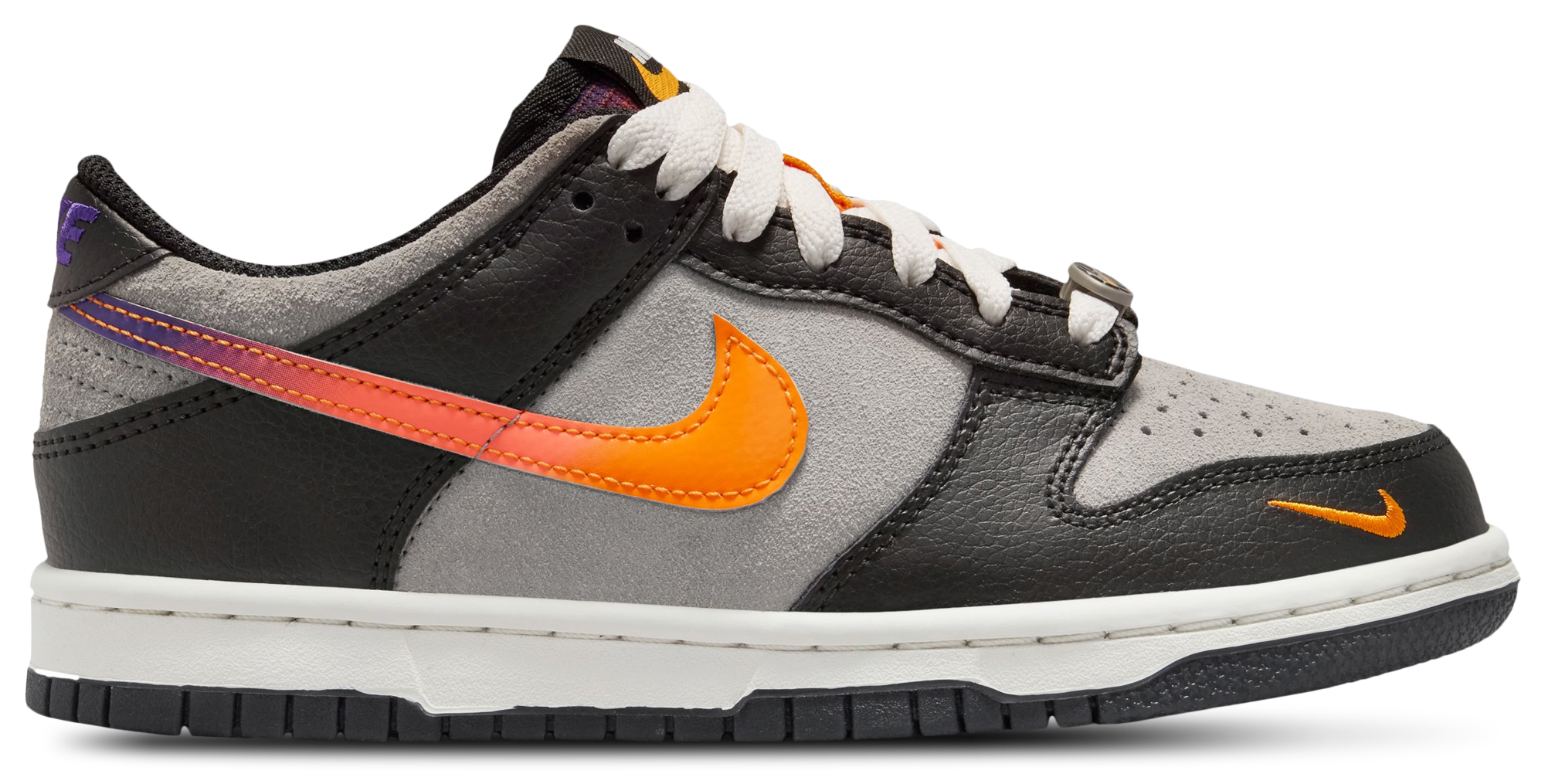 Nike Dunk Low 童款 - Grey/Purple/Orange - Image 1