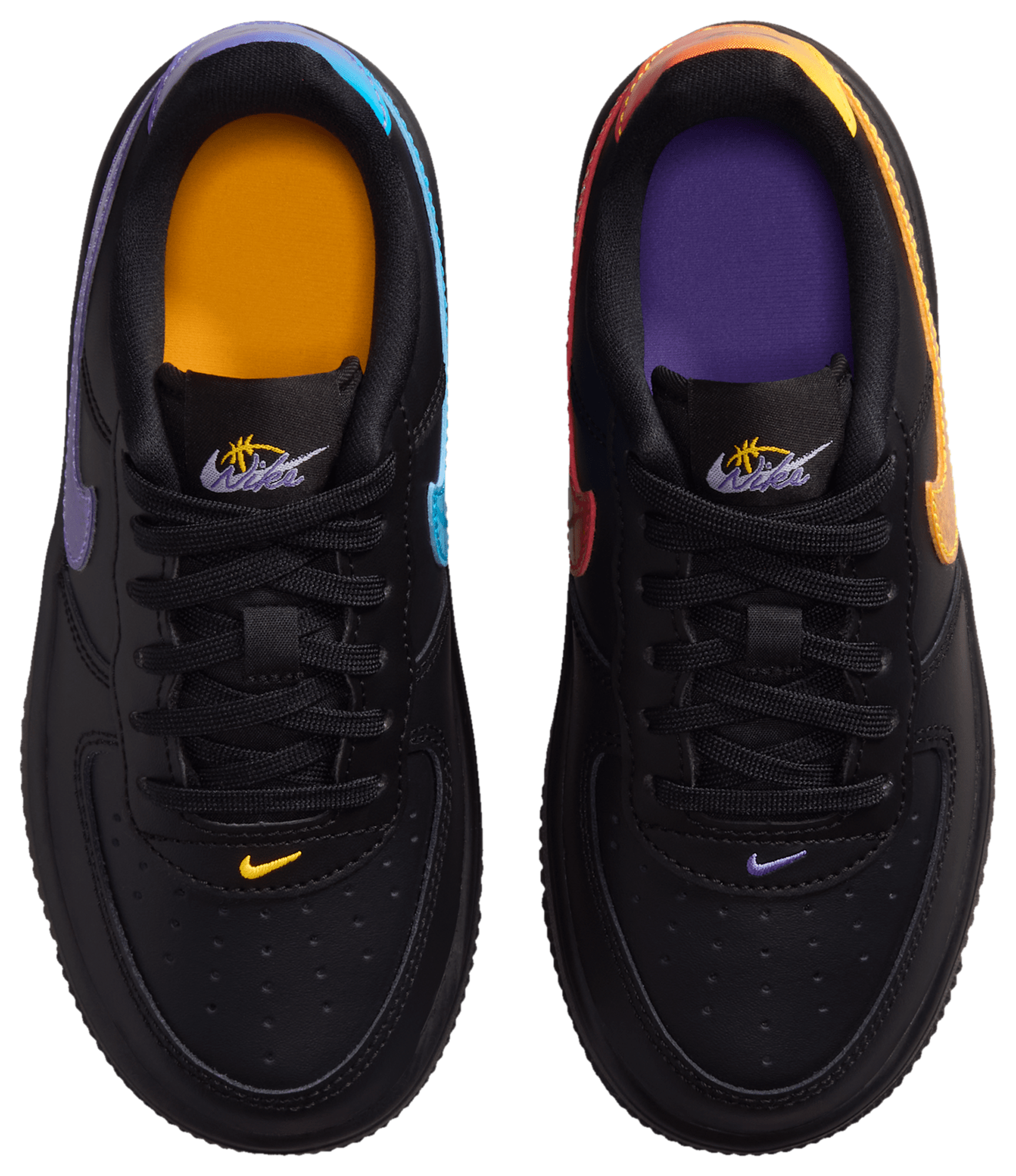 Nike Air Force 1 Low 童款 - Black/Purple - Image 4