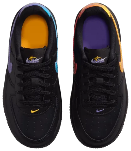 Nike Air Force 1 Low 童款 - Black/Purple - Image 4