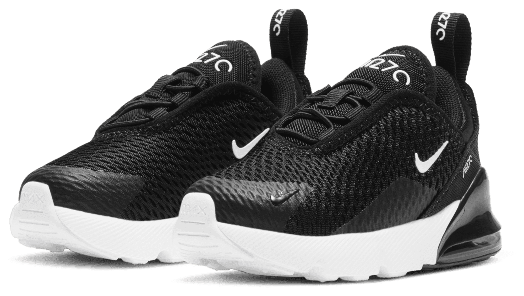 Nike Air Max 270 童款 - White/Black - Image 6