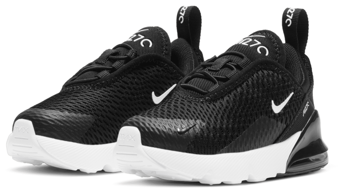 Nike Air Max 270 童款 - White/Black - Image 6