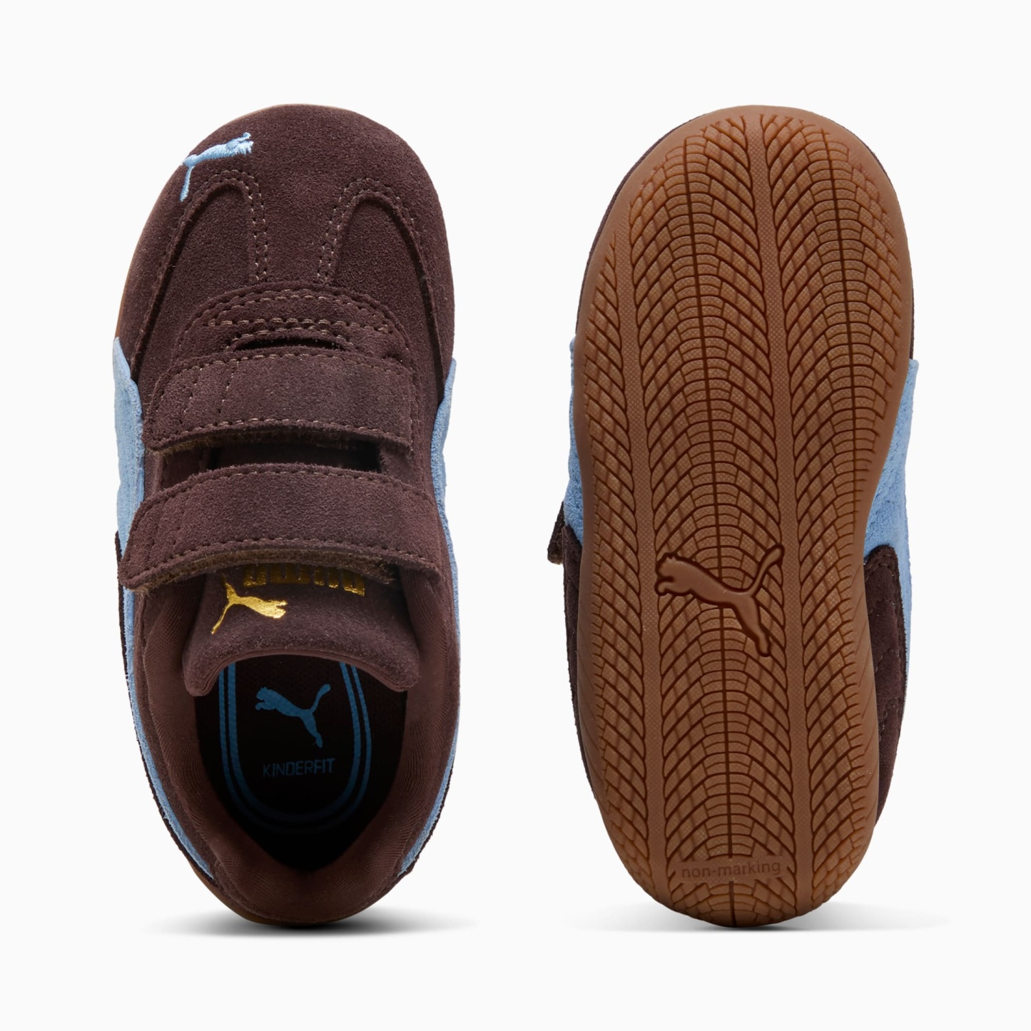 Speedcat OG Toddlers' Easy On Sneakers - Chocolate Brown-Team Light Blue - 4