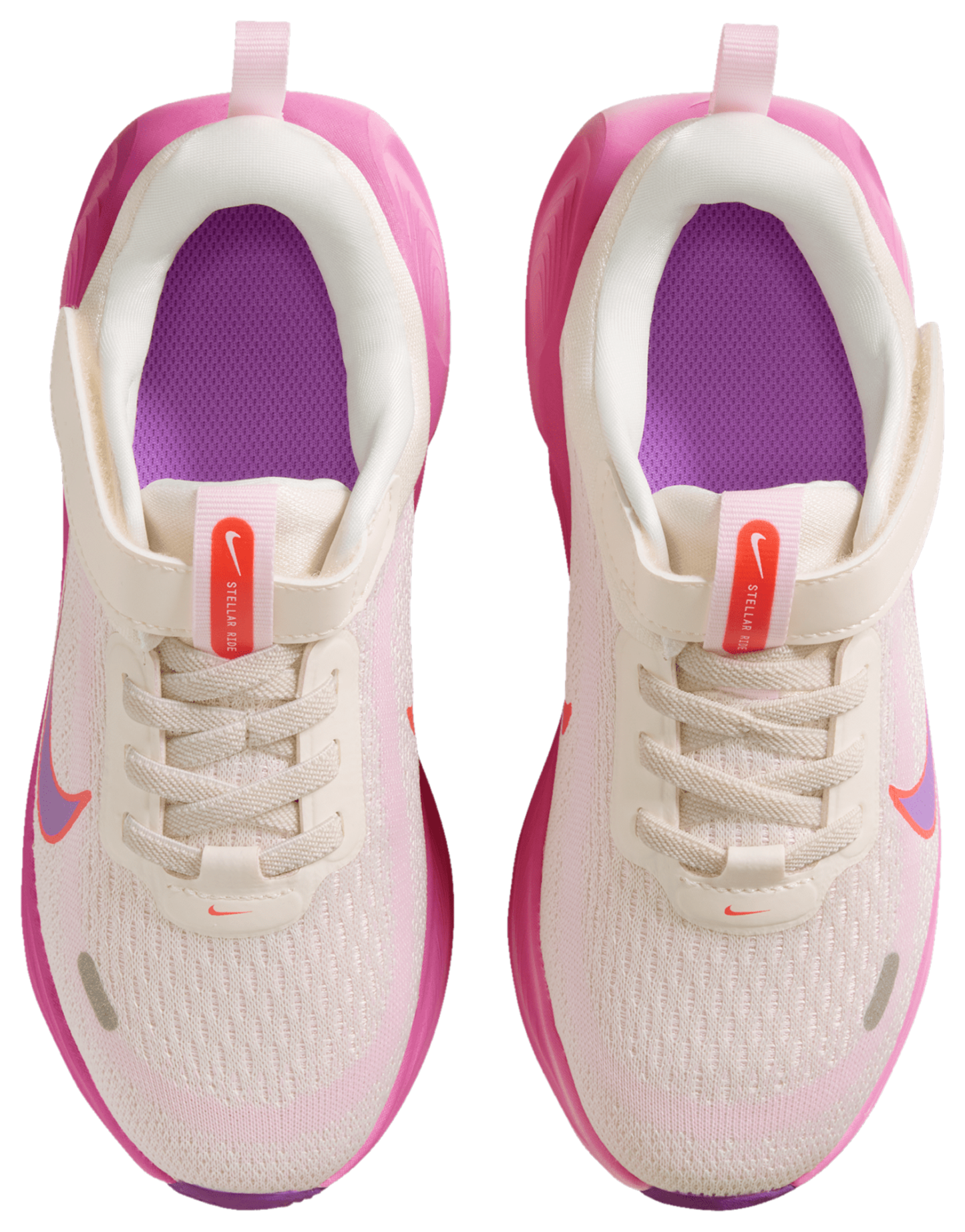 Nike Stellar Ride 童款 - Chalk/Bright Violet/Pink Foam - Image 4