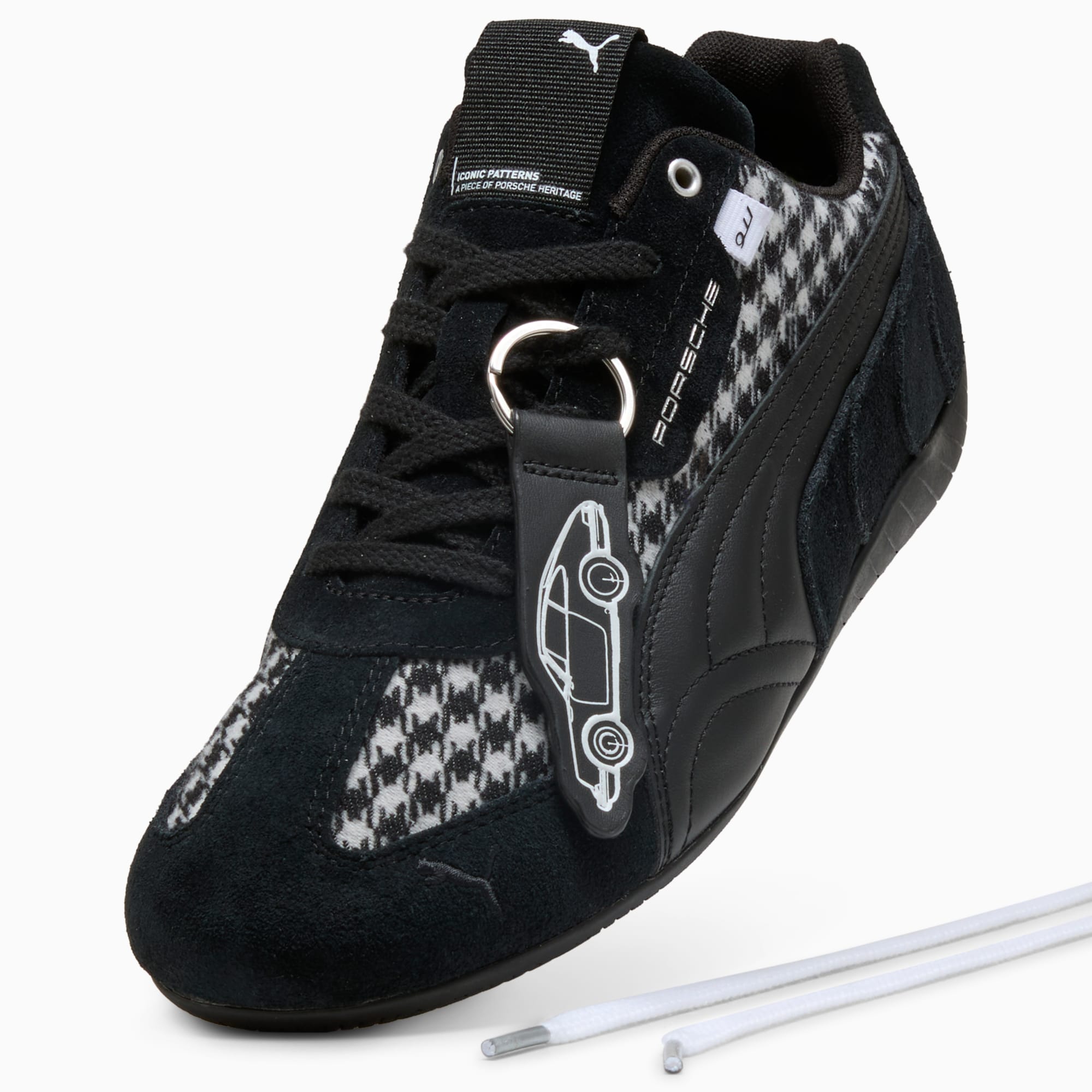 Porsche Legacy Speedcat Pepita Sneakers - PUMA Black-PUMA White - 8